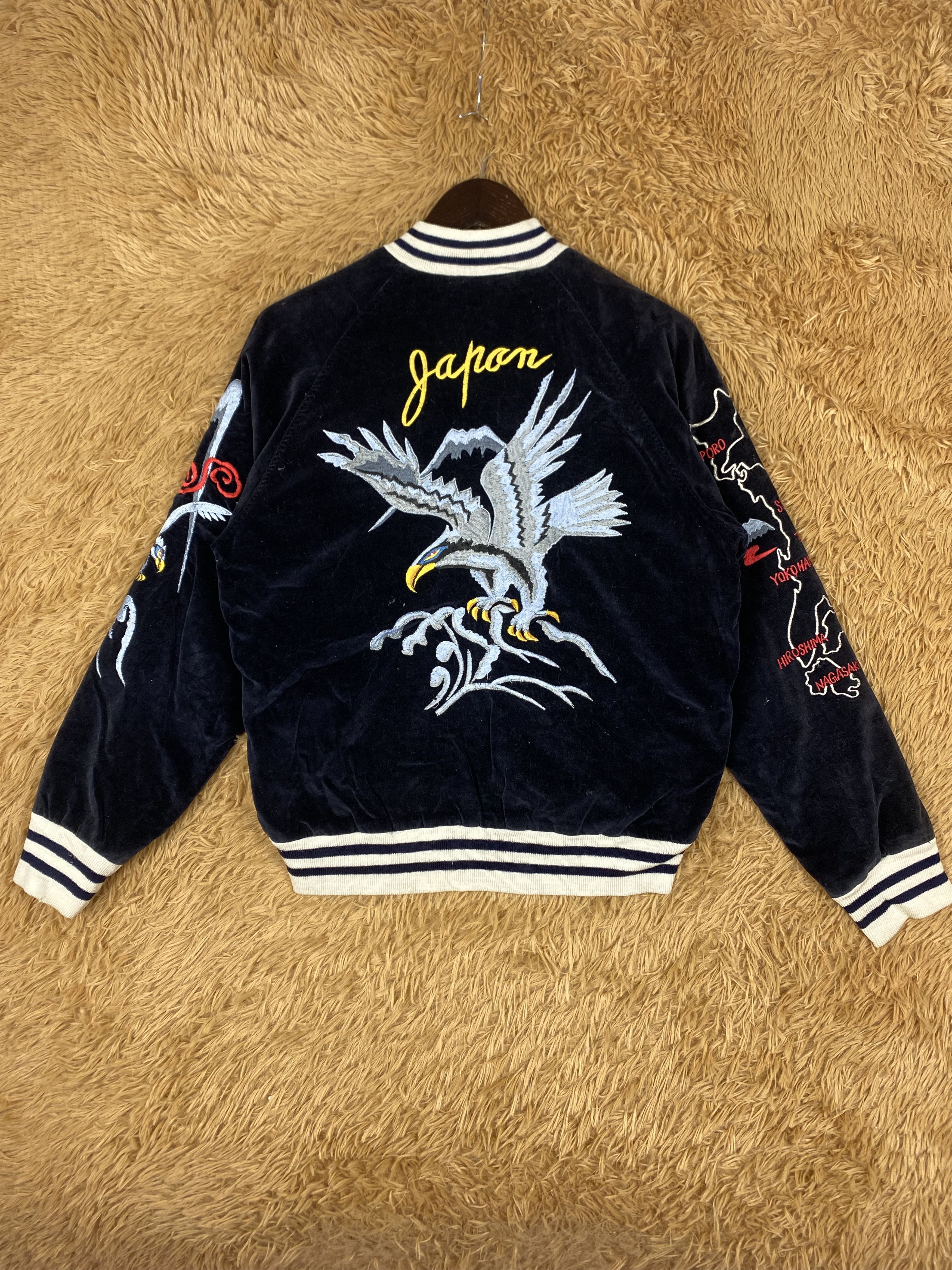 Japanese Brand Vintage Johns Hamer Sukajan Eagle Varsity Jacket DJ1044 Size US S / EU 44-46 / 1 - 1 Thumbnail