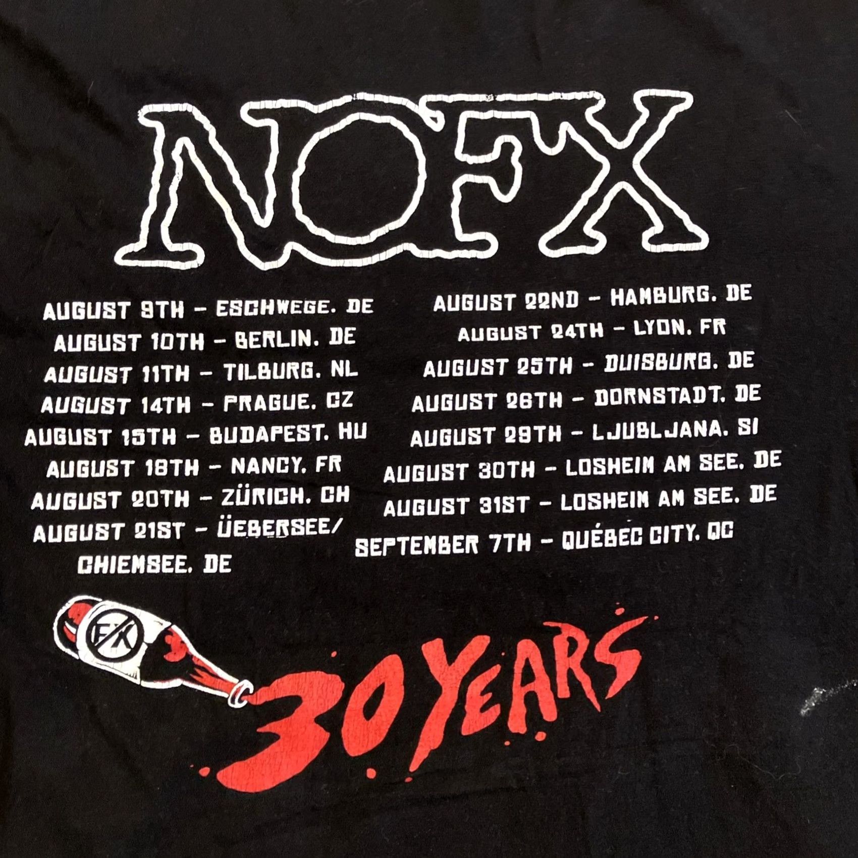 Gildan Vintage NoFX Gildan 30 Years European Tour T Shirt RARE Men's Size XL Size US XL / EU 56 / 4 - 5 Thumbnail