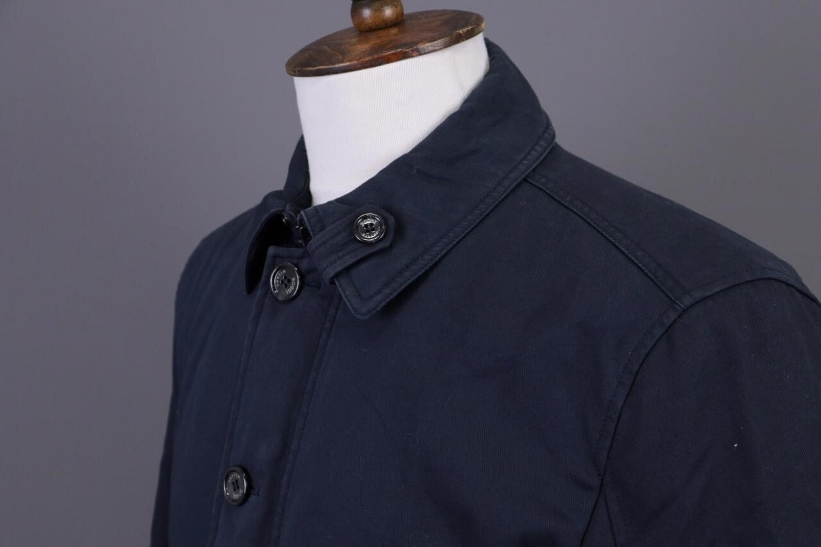 Designer Boggi Milano Blue Button Down Wool Coat Jacket Size 54 Size US M / EU 48-50 / 2 - 9 Thumbnail