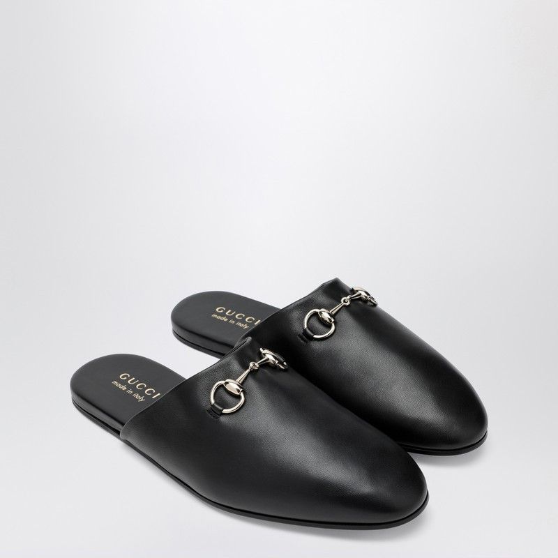 Gucci Gucci Black Leather Mules With Horsebit Size US 9 / EU 42 - 1 Thumbnail