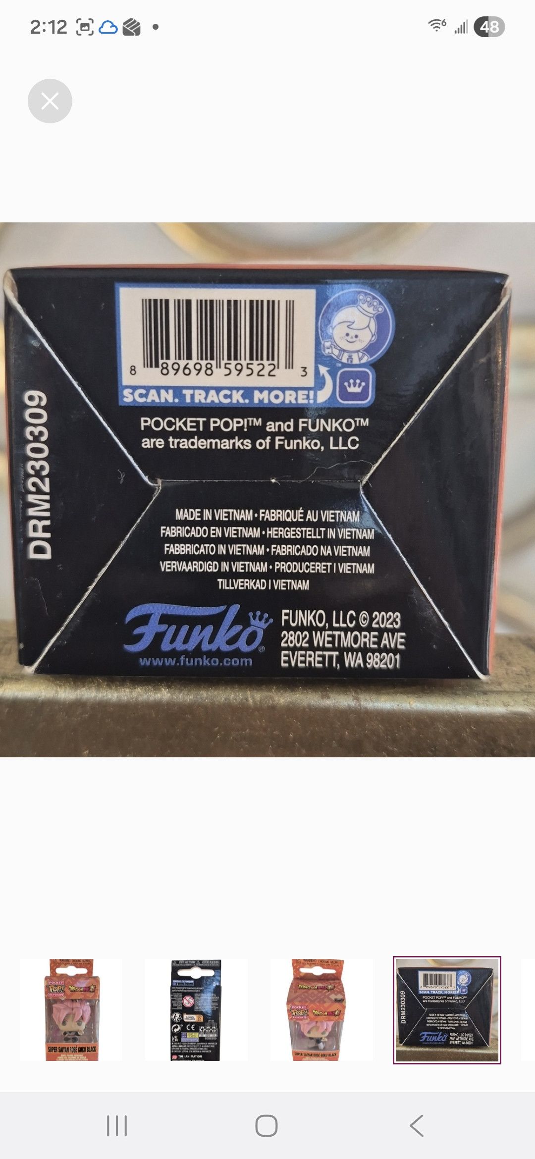 Other Funko × Dragon Ball Z Rose Goku Black Pocket POP Keychain Size ONE SIZE - 4 Thumbnail