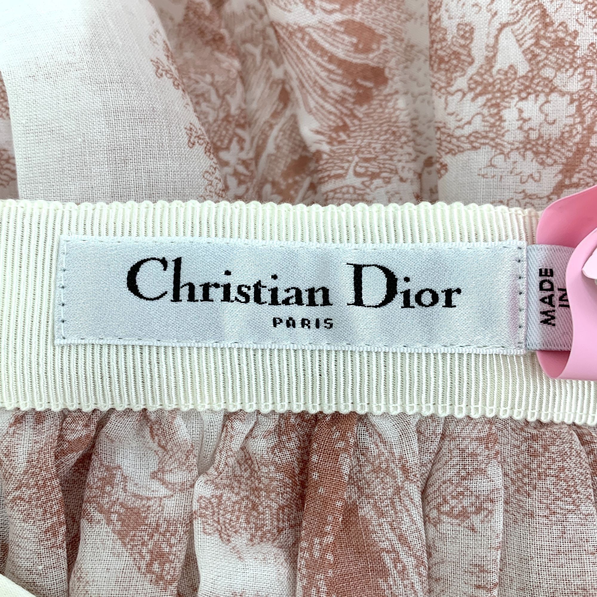 Dior Christian Dior Light Pink Jungle Animal Print Cotton Skirt 3 Size 36" / US 14 / IT 50 - 2 Thumbnail