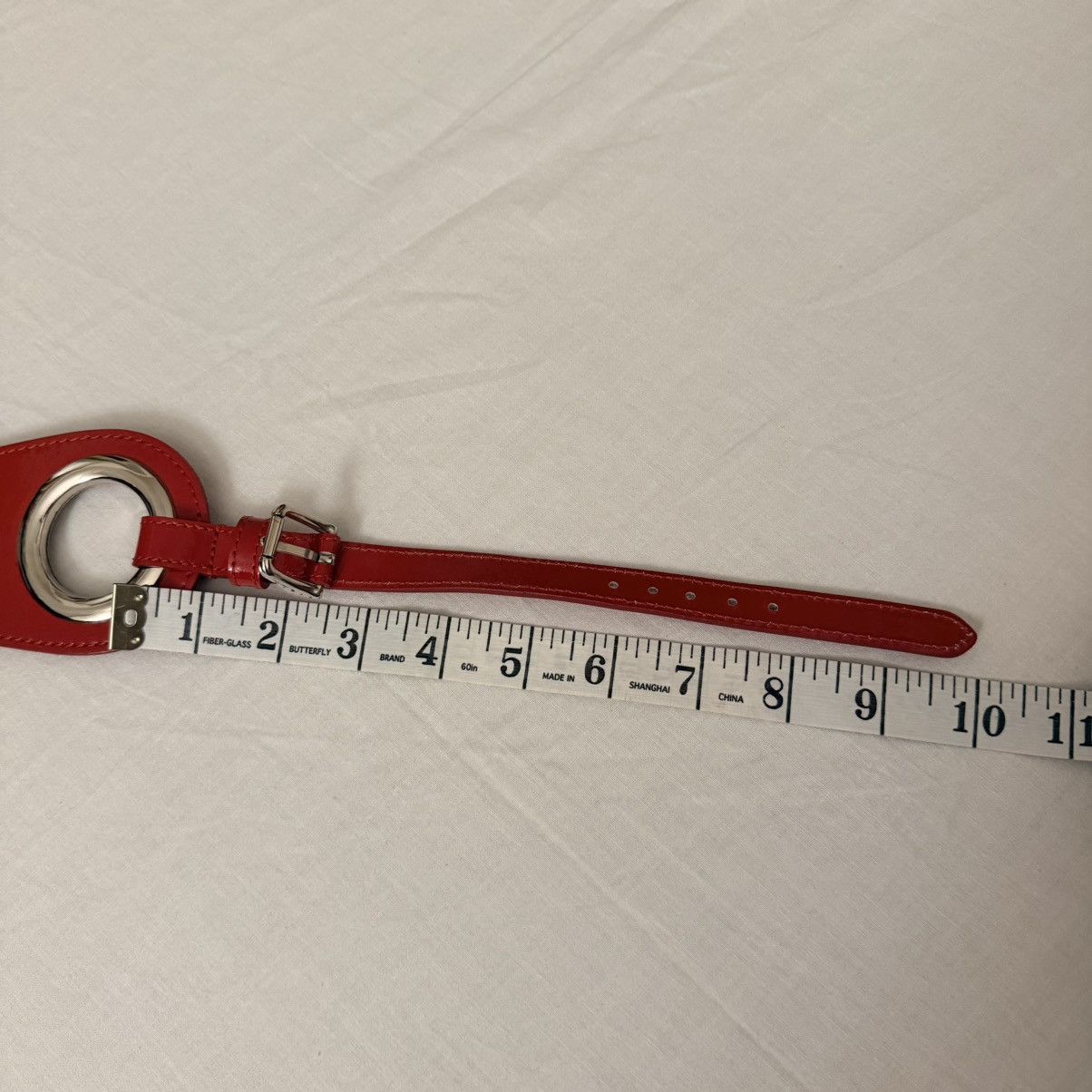 Other Y2K Red Patent Wide Belt Silver Grommet Statement Italy Size ONE SIZE - 13 Thumbnail