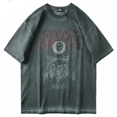 Japanese Brand Harajuku Evil Eye Print Short Sleeve T-Shirt Size US XL / EU 56 / 4 - 4 Thumbnail