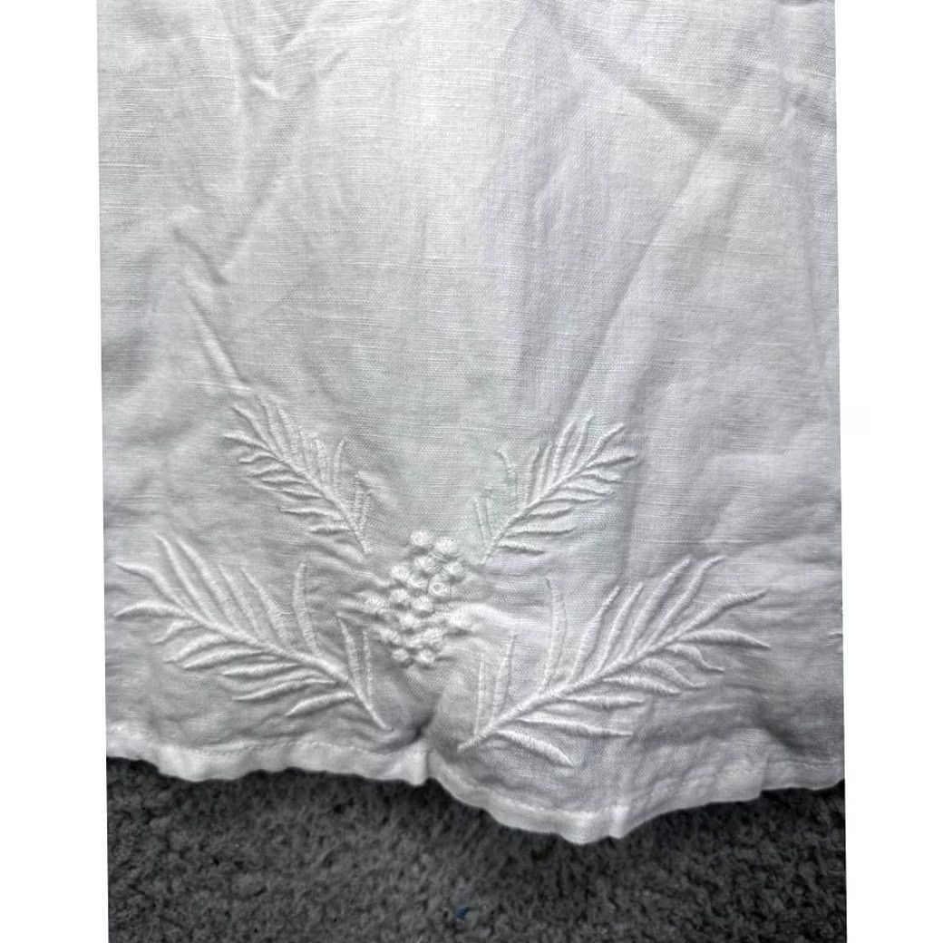 Gap Gap Linen Blend A-Line Dress Womens 4T White Embroidered Halter Neck Ladies NEW Size S / US 4 / IT 40 - 7 Thumbnail