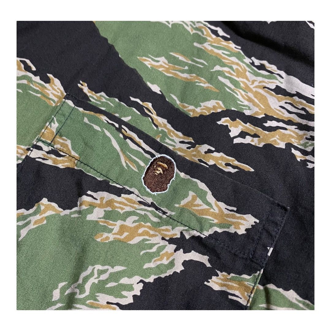 Bape BAPE tiger camo short shirt Size US S / EU 44-46 / 1 - 4 Thumbnail