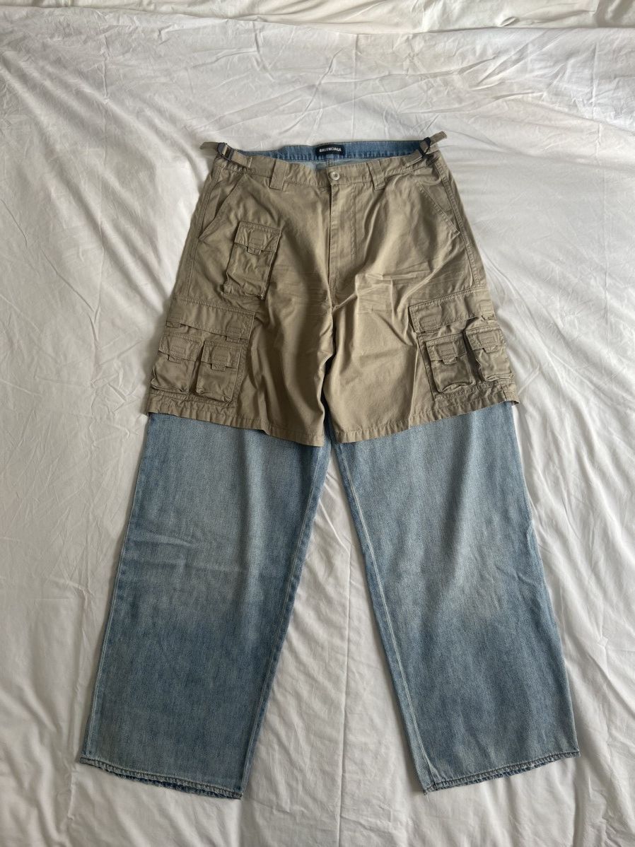 Balenciaga Balenciaga cargo hybrid jeans Size US 34 / EU 50 - 1 Thumbnail