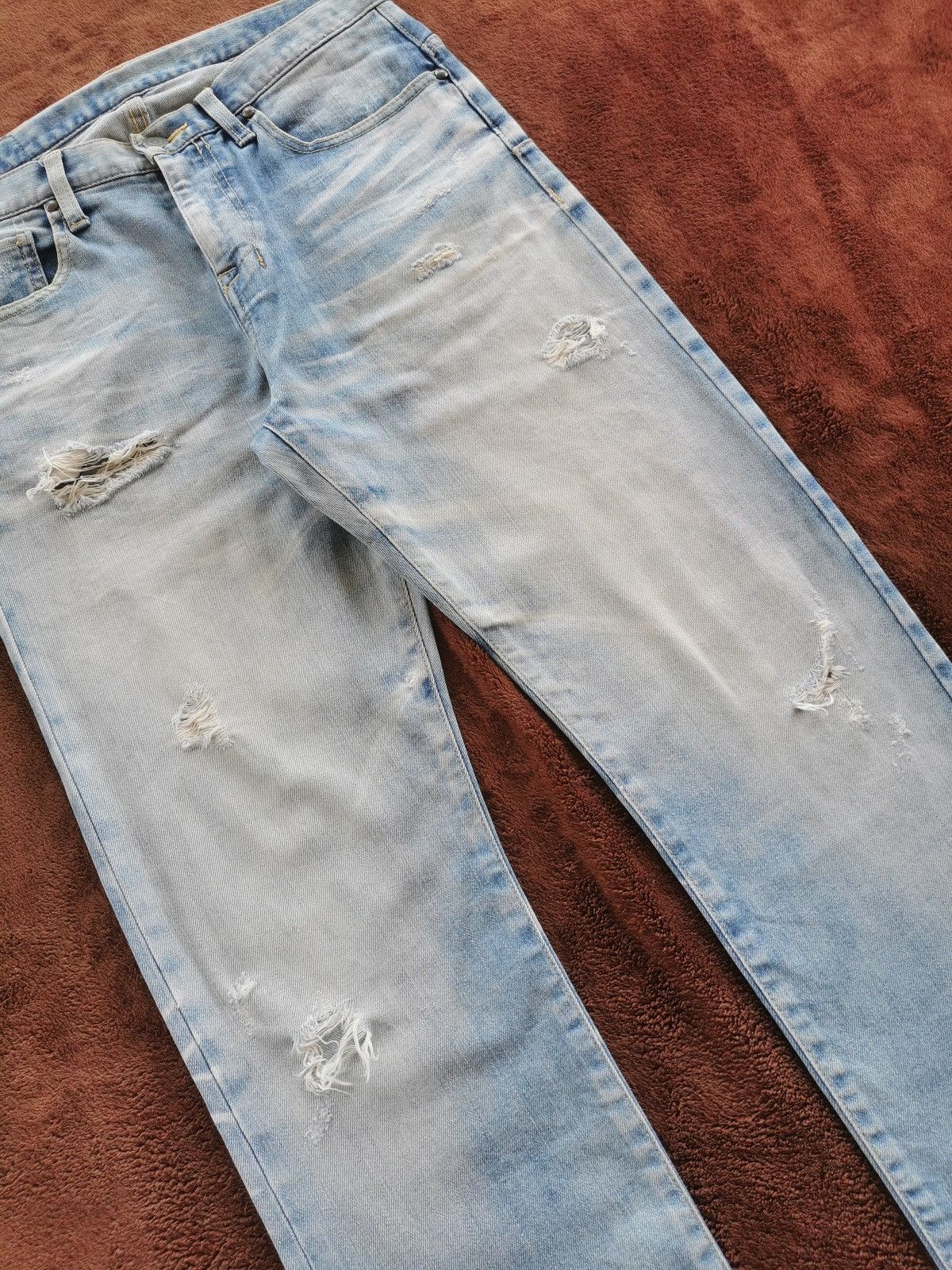 Tornado Mart Tornado Mart Distressed 3/4 Denim Jeans Size US 30 / EU 46 - 2 Thumbnail