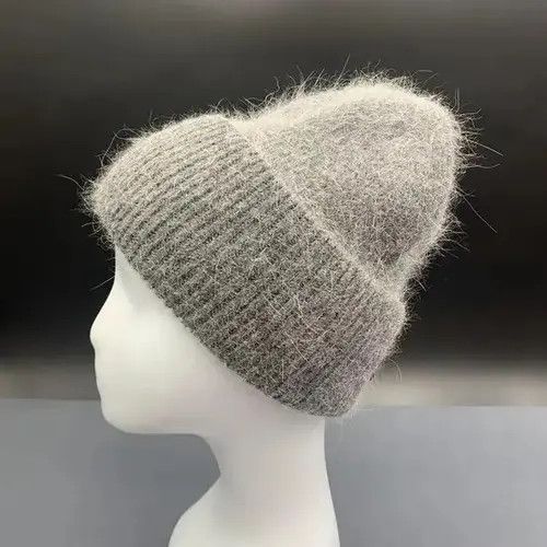 High Sport × Japanese Brand Warm Fluffy Rabbit Fur Knitted Beanie Hat Size ONE SIZE - 1 Thumbnail