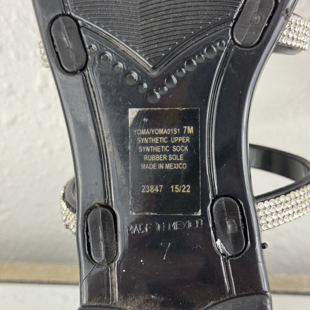 Steve Madden STEVE MADDEN Black Silver Strappy Yoma Jelly Slip On Sandals Size US 7 / IT 37 - 10 Thumbnail