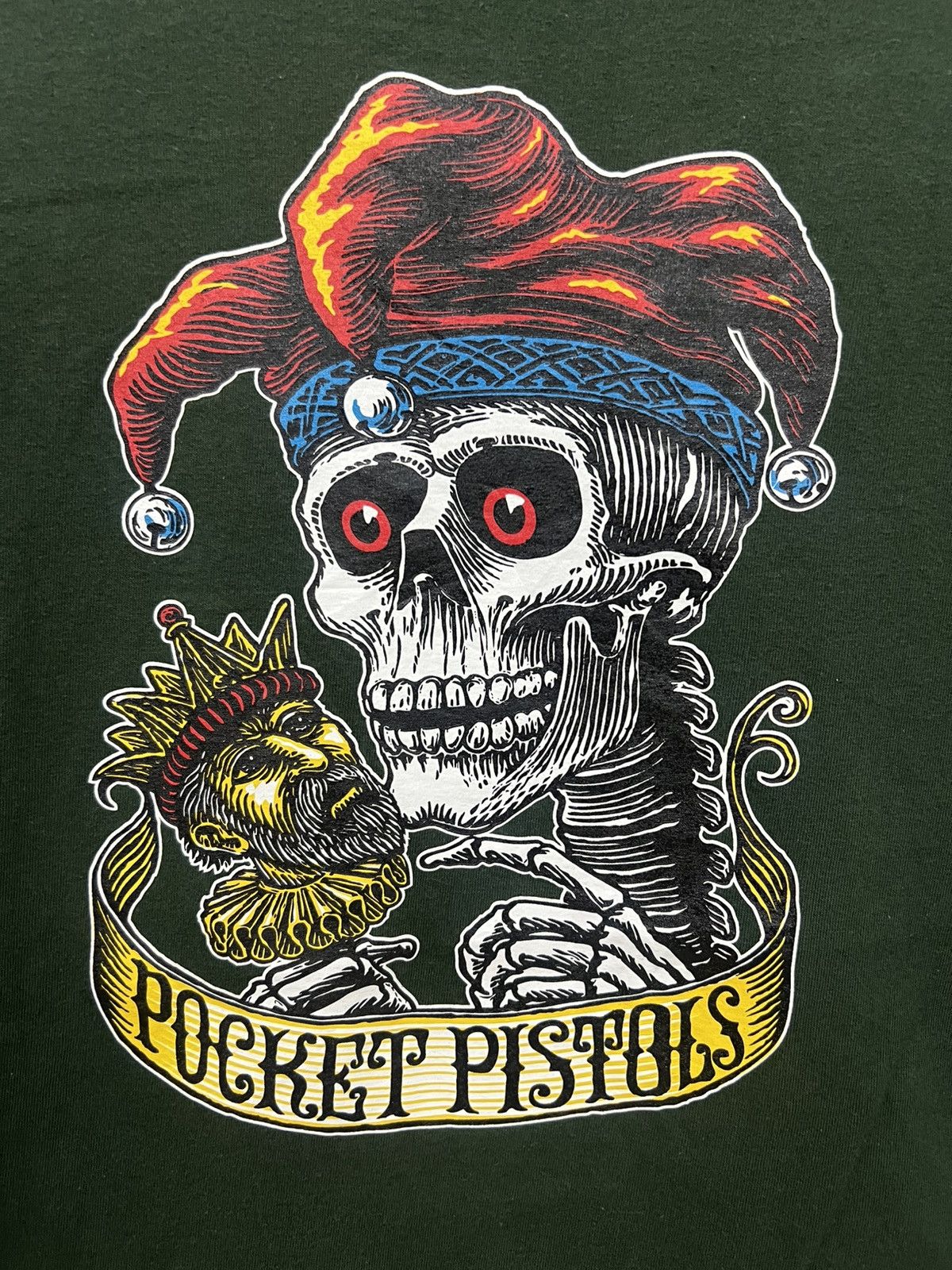 Santa Cruz Skateboards Pocket Pistols Skateboards Long Sleeve Tee – Green Size US M / EU 48-50 / 2 - 3 Thumbnail