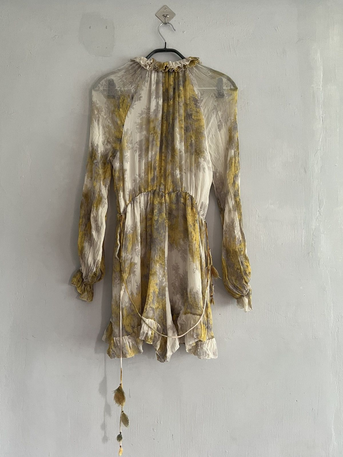 Zimmermann ZIMMERMANN Botanica Wattle-Print Silk-Georgette Playsuit Size M / US 6-8 / IT 42-44 - 3 Thumbnail