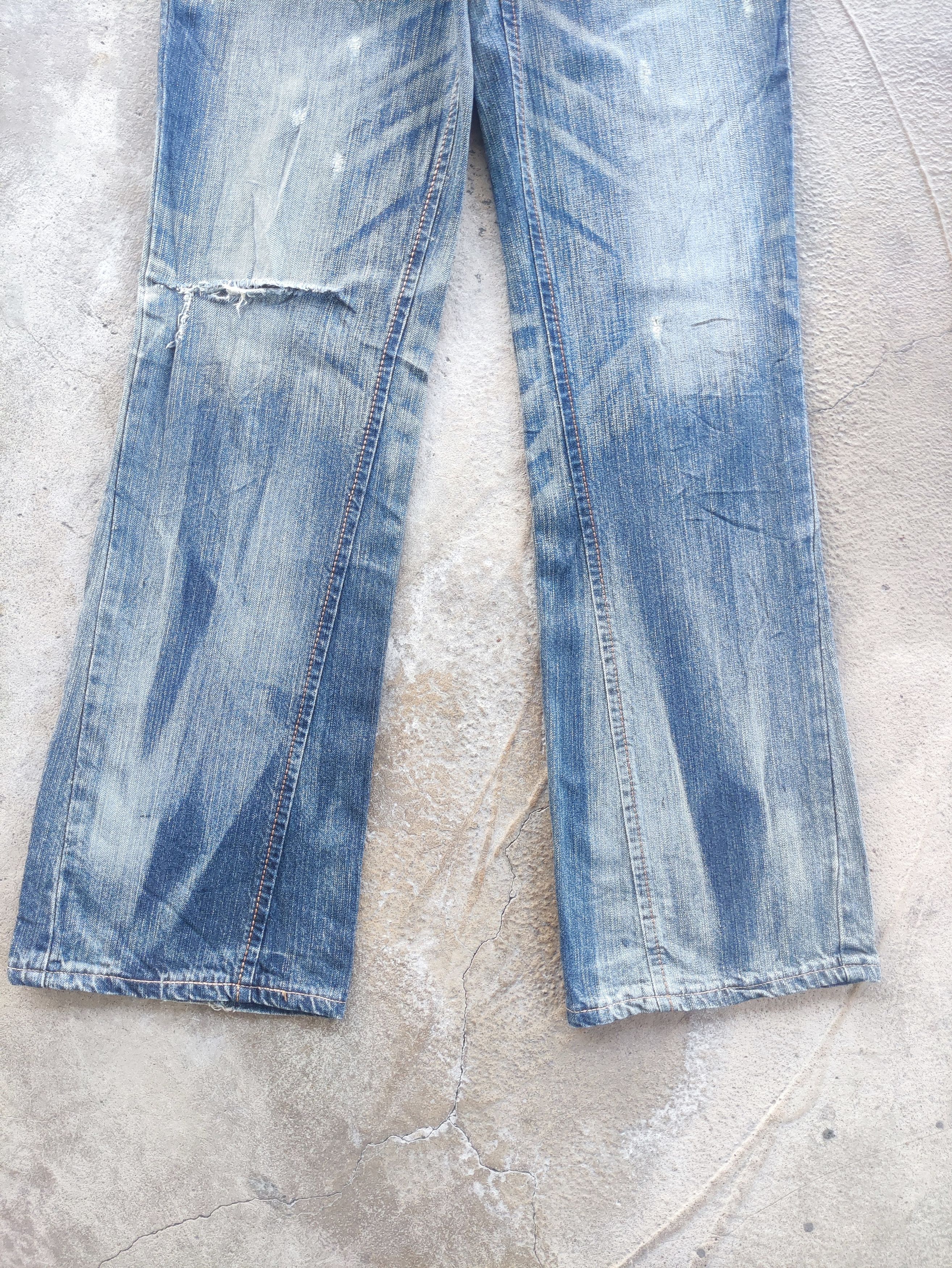 Edwin Vintage Edwin Flare Denim Distress Faded Denim Size US 32 / EU 48 - 4 Thumbnail