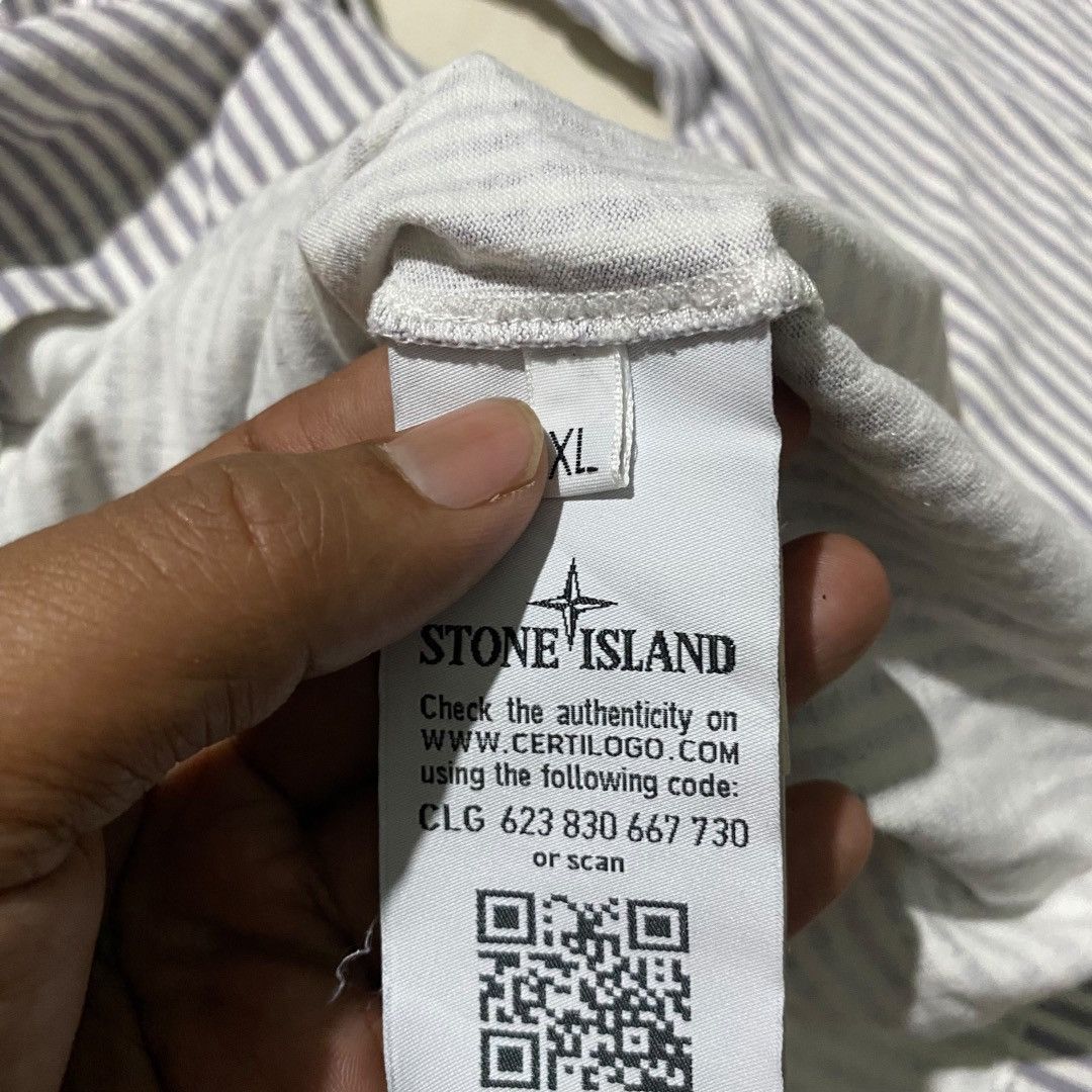 Stone Island Stone island marina stripe lilac LS tee Size US XL / EU 56 / 4 - 9 Thumbnail