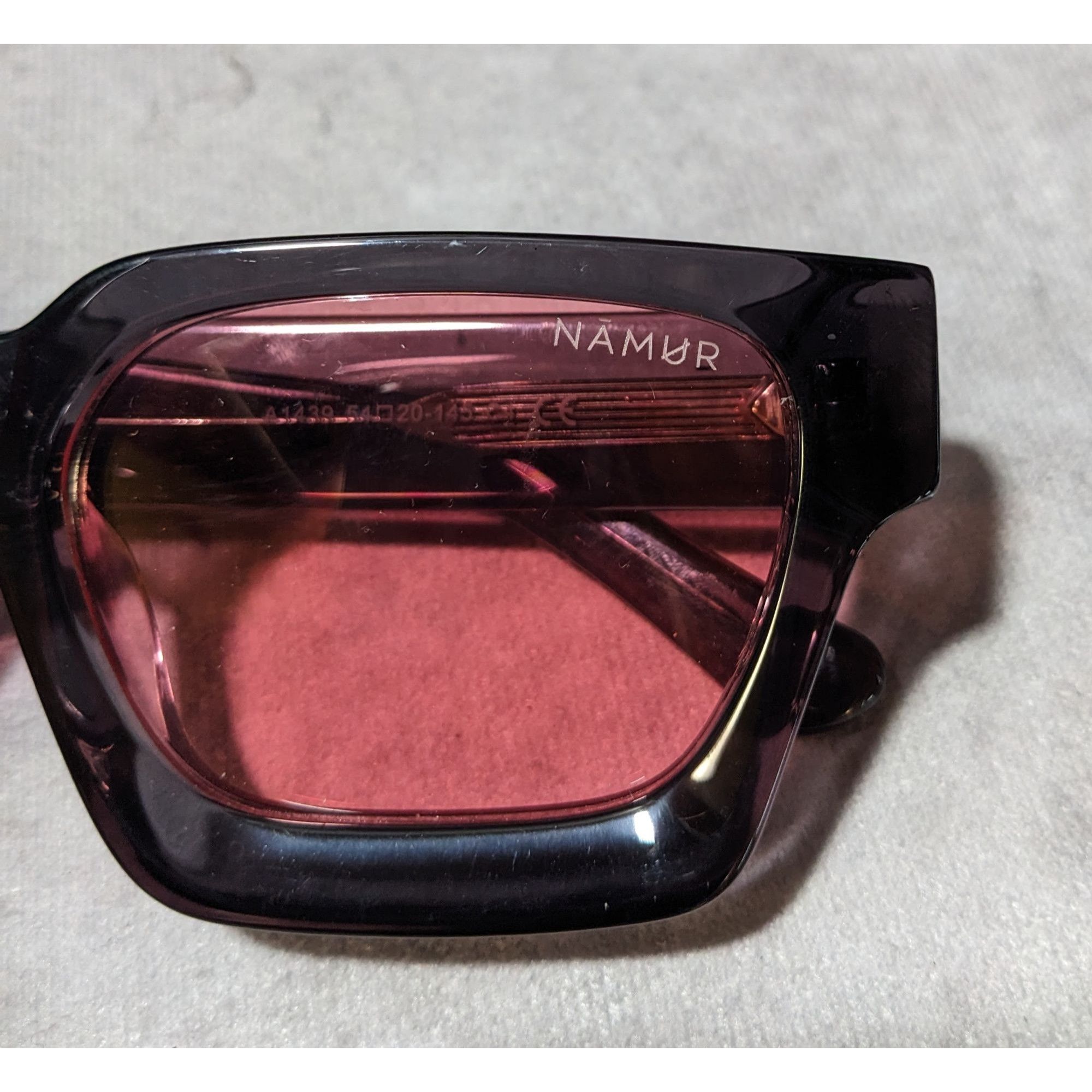 Other Namur Black And Pink Chunky Translucent Sunglasses Size ONE SIZE - 5 Thumbnail