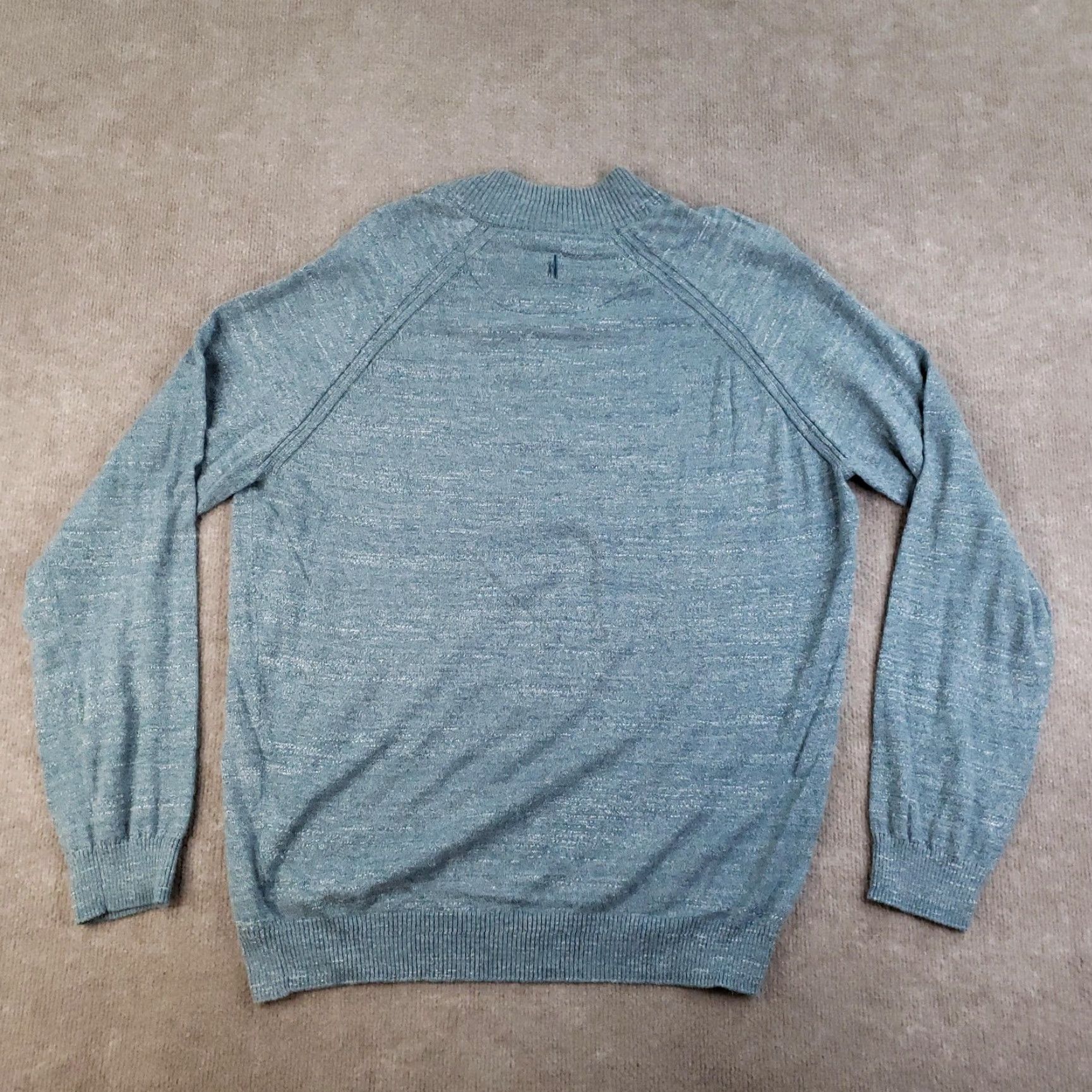 johnnie-O johnnie-O Sweater Mens Large Blue 1/4 Zip Mock Neck Pullover Golf Knit Shirt Size US L / EU 52-54 / 3 - 7 Thumbnail