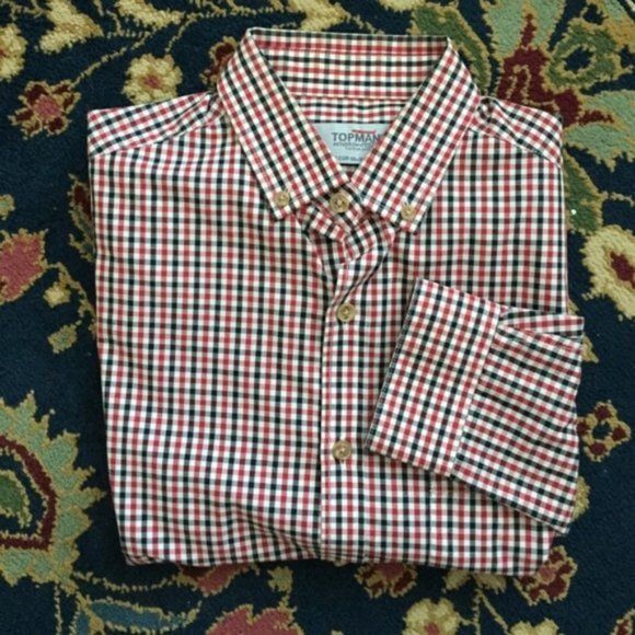 Topshop Topman Button Down Men's Plaid Size US XS / EU 42 / 0 - 1 Thumbnail
