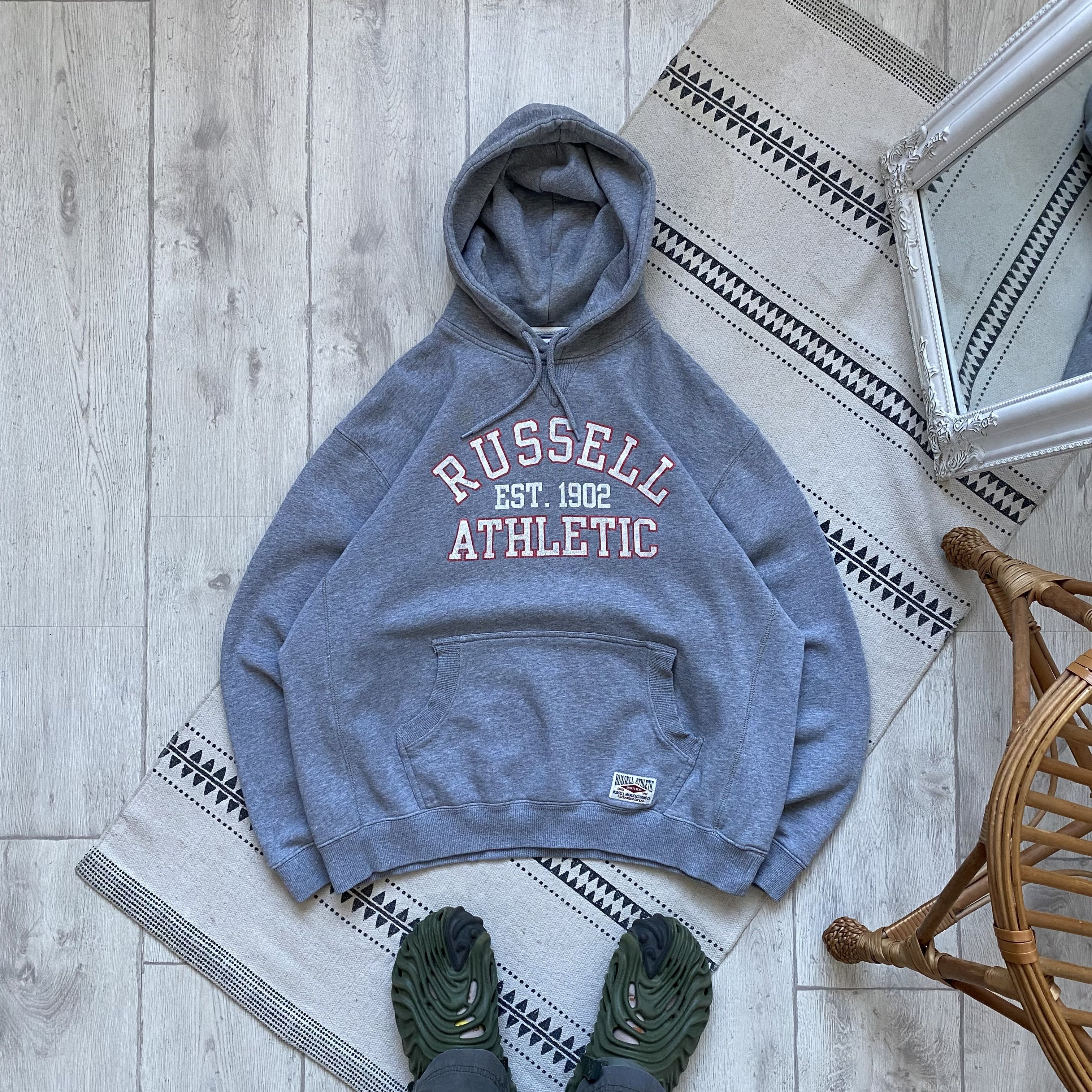 Russell Athletic 🐘Vintage 00s Russell Athletic boxy hoodie cropped Size US XL / EU 56 / 4 - 1 Thumbnail