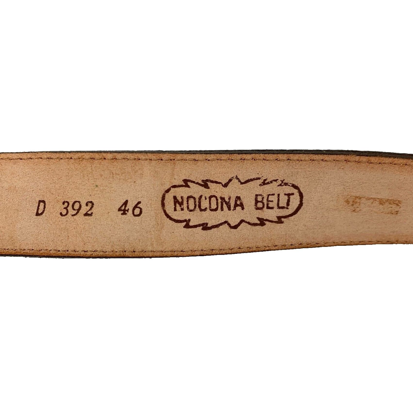 Vintage VINTAGE Nocona Belt Leather Brown Size 46 D 392 1990s Mens Size ONE SIZE - 6 Thumbnail