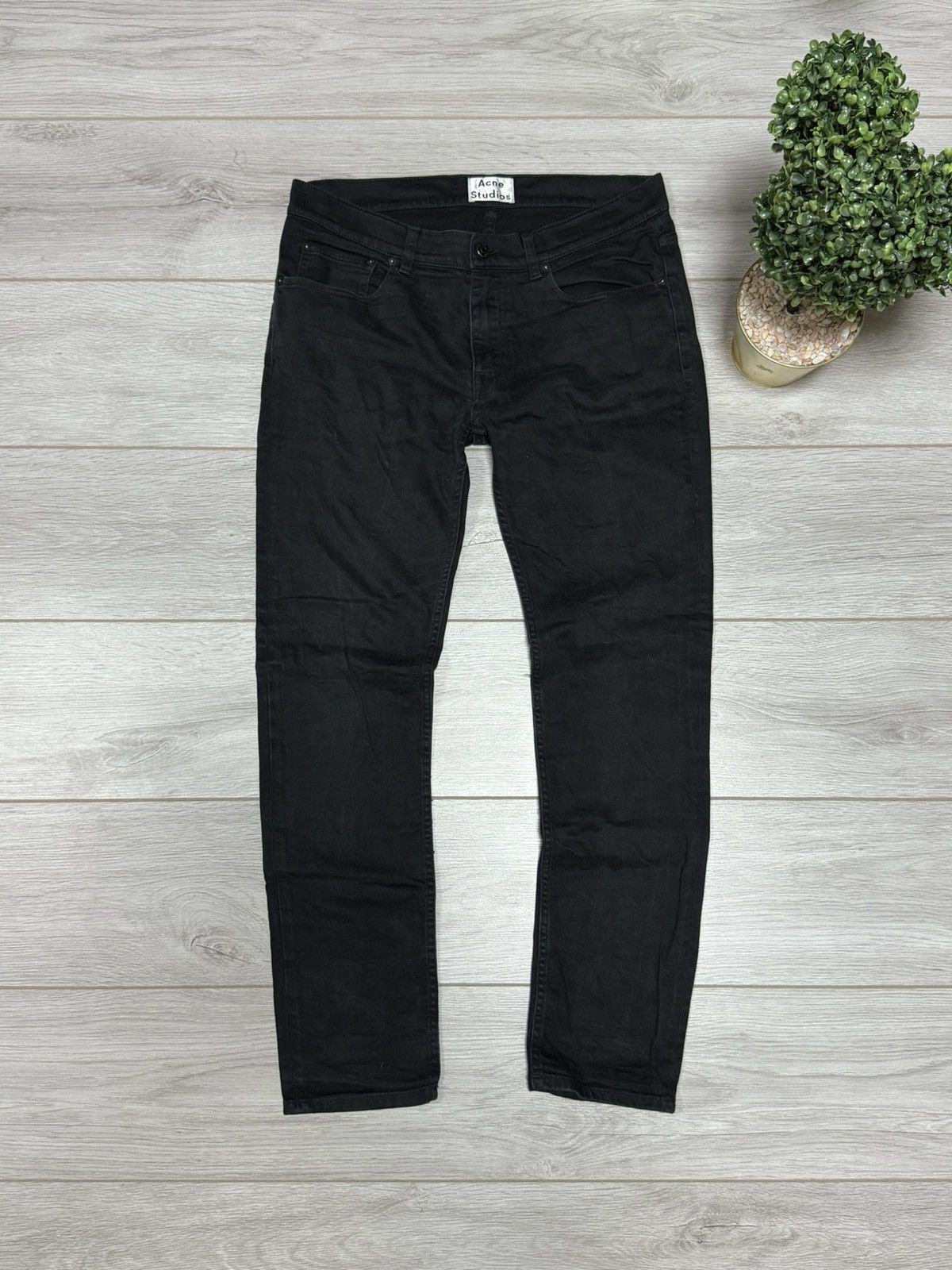 Acne Studios Acne Ace Stay Cash Black Denim Jeans Size US 34 / EU 50 - 1 Thumbnail