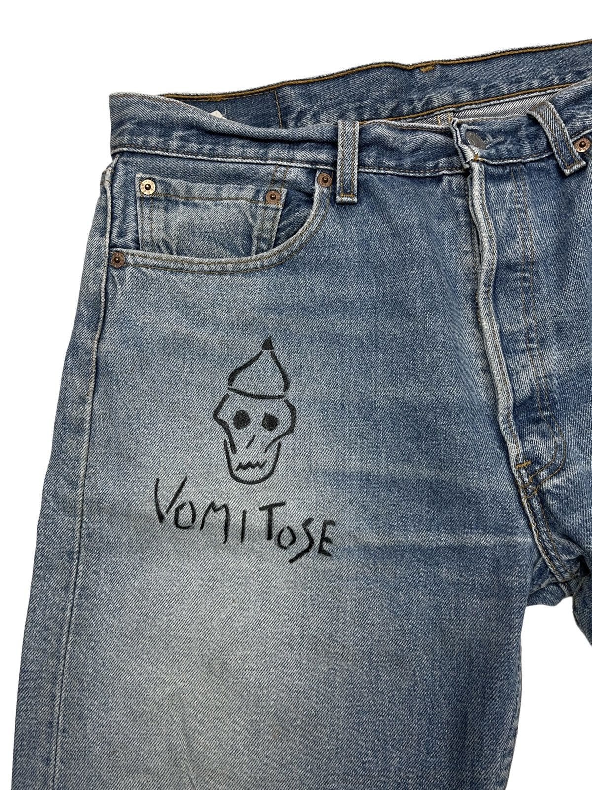 Band Tees Sick GG Allin Custom Hand Made Jeans On Vintage Levi’s 501 Size US 34 / EU 50 - 7 Thumbnail