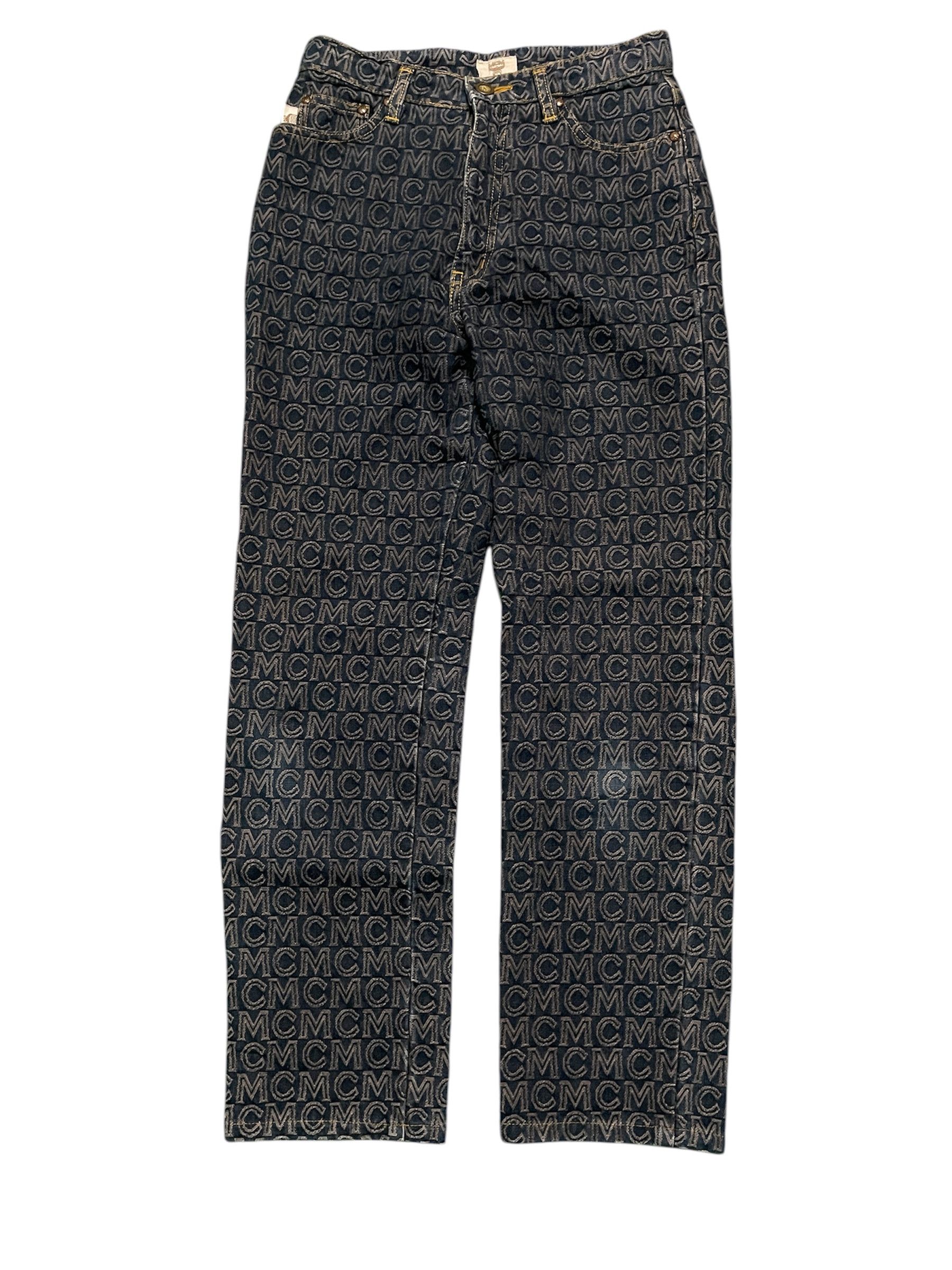 Designer × MCM Vintage MCM Legere Monogram Blue Jeans 1990 Size 26" / US 2 / IT 38 - 1 Thumbnail