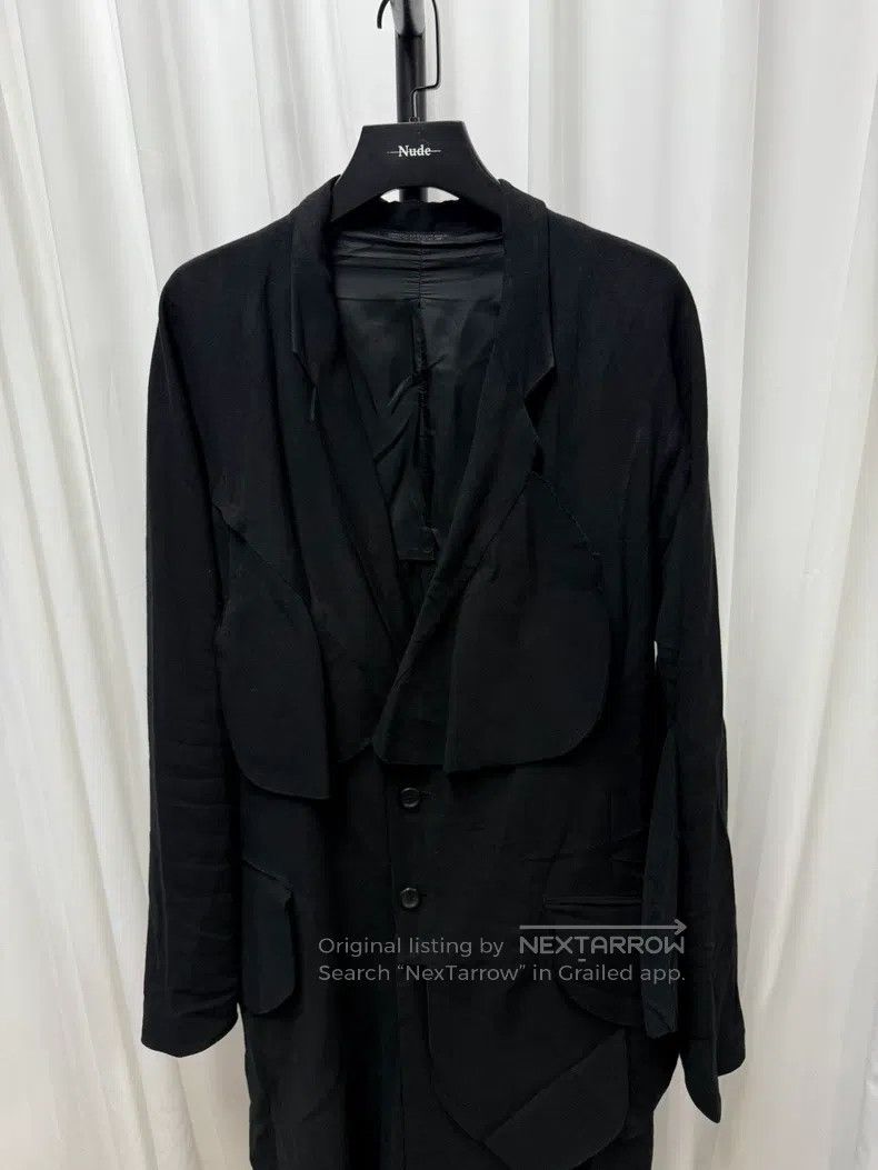 Yohji Yamamoto YOHJI YAMAMOTO Linen Blended Circle Patchwork Destroyed Co Size US XL / EU 56 / 4 - 2 Thumbnail