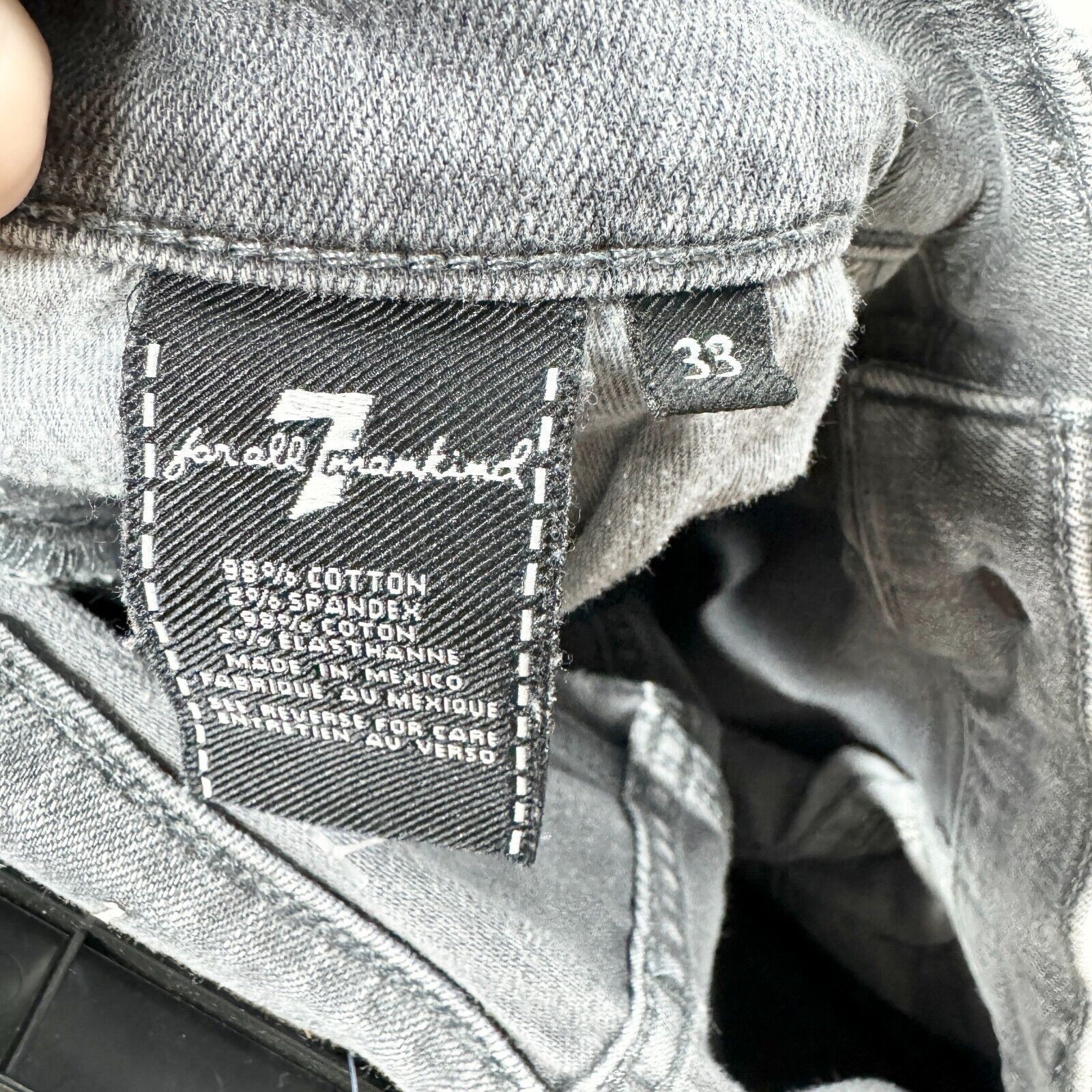 7 For All Mankind 7 For All Mankind Mid Rise Grey Straight Leg Jeans 33/14 Size 36" / US 14 / IT 50 - 7 Thumbnail