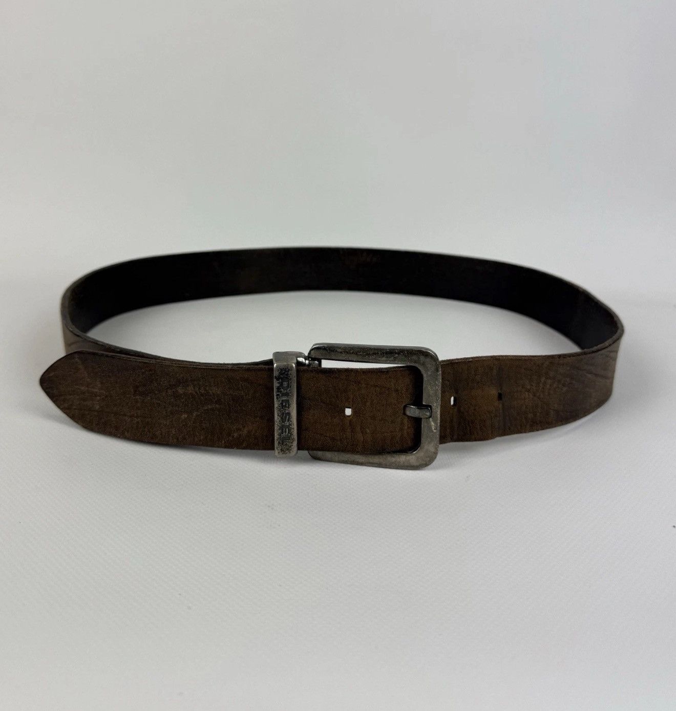 Diesel Diesel 1978 Avant Garde Leather Metal Belt Men’s Brown Metal Size ONE SIZE - 1 Thumbnail
