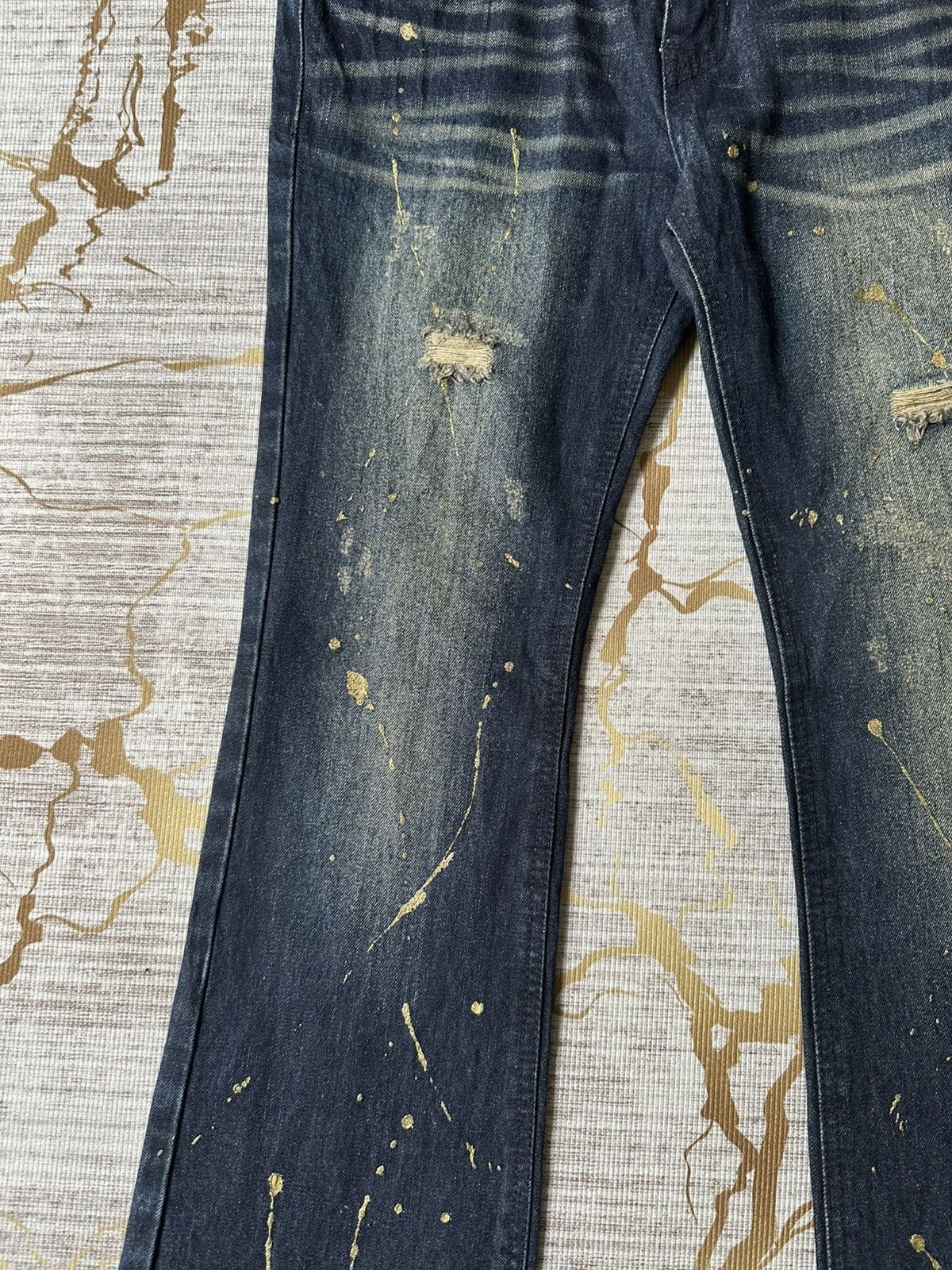 Japanese Brand FLARE Thirteen Japan Claw Marks Lowrise Design Denim Size US 29 - 8 Thumbnail