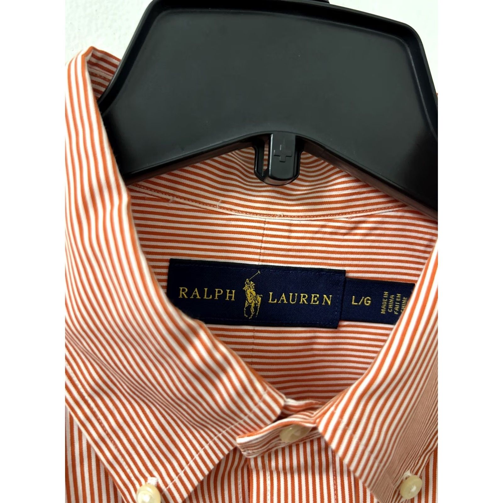 Polo Ralph Lauren Ralph Lauren Shirt Mens Large Red Pink Striped Button Down Green Pony L/S Size US L / EU 52-54 / 3 - 6 Thumbnail