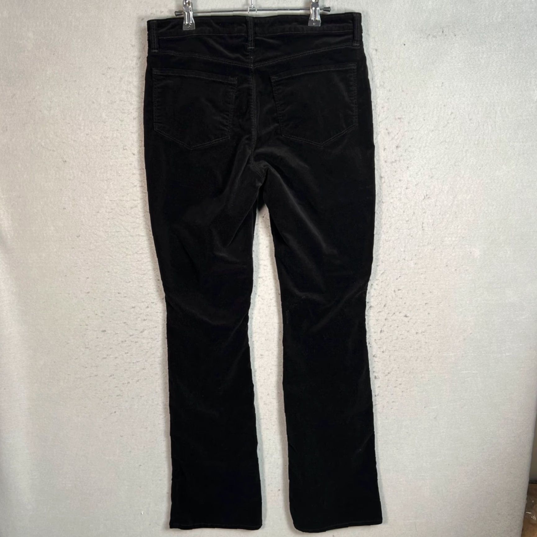 L'AGENCE L'Agence Womens High- Rise Velour Flare Pants Black Cotton Blend Size 29 Size 29" - 2 Thumbnail