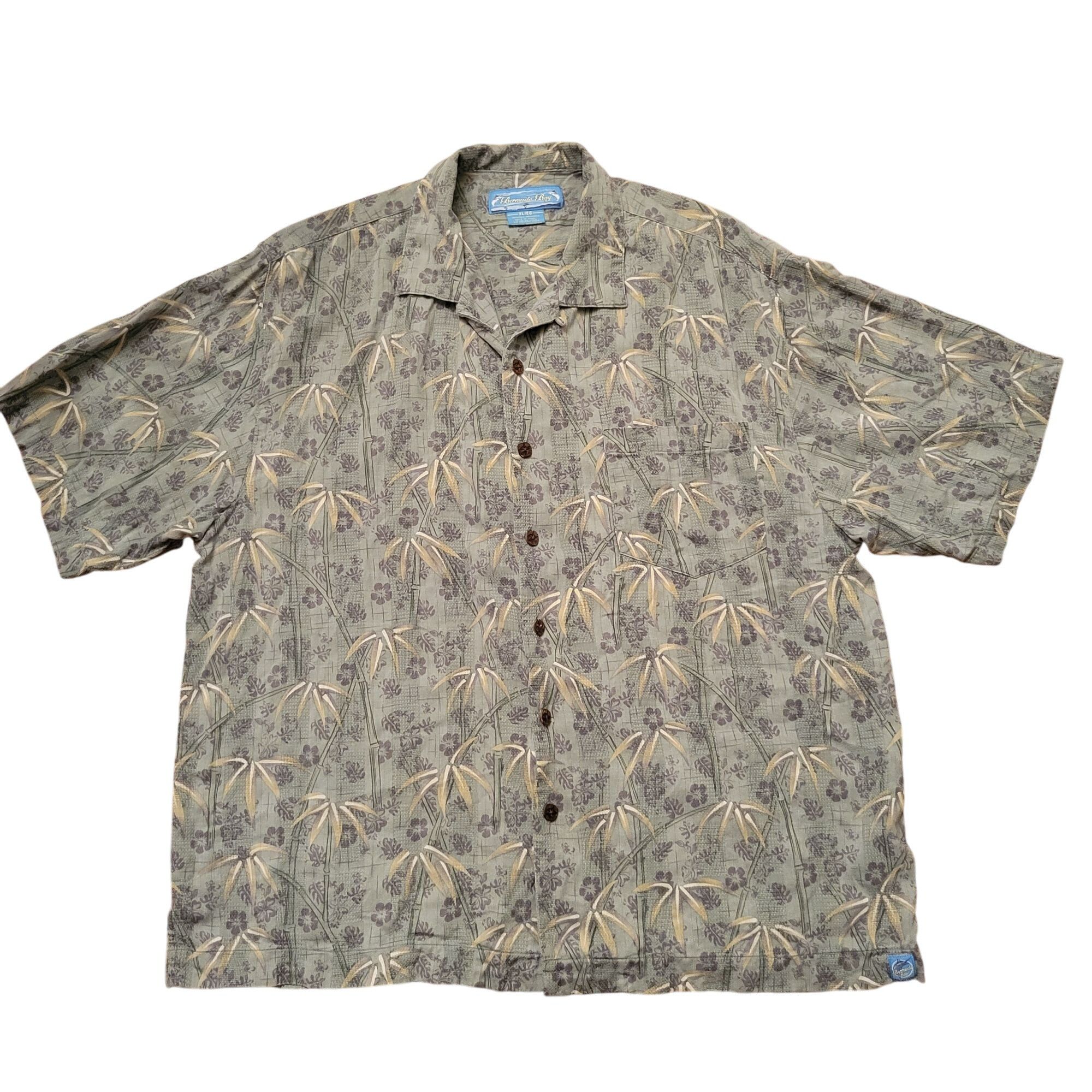 Other Bermuda Bay XL Hawaiian Button Up Shirt Silk Floral Bamboo P Size US XL / EU 56 / 4 - 1 Thumbnail