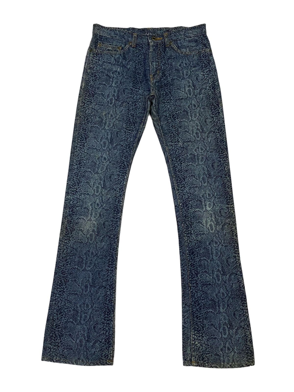Hysteric Glamour Rare‼️Hysteric Glamour Snakeskin Denim Pants Size US 29 - 2 Thumbnail
