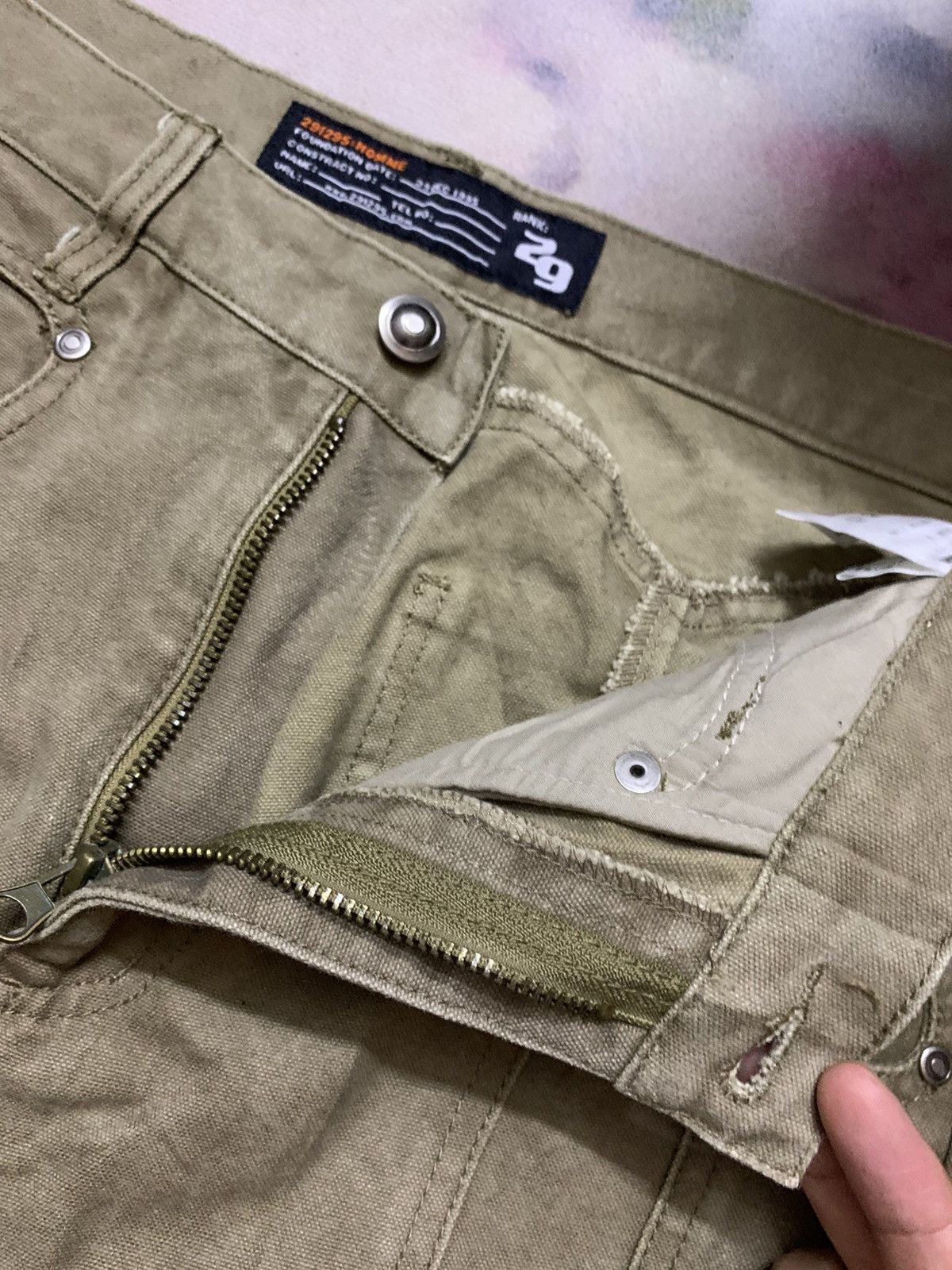 291295=Homme Flare Canvas Cyberpunk Gimmick Pants Size US 30 / EU 46 - 6 Thumbnail
