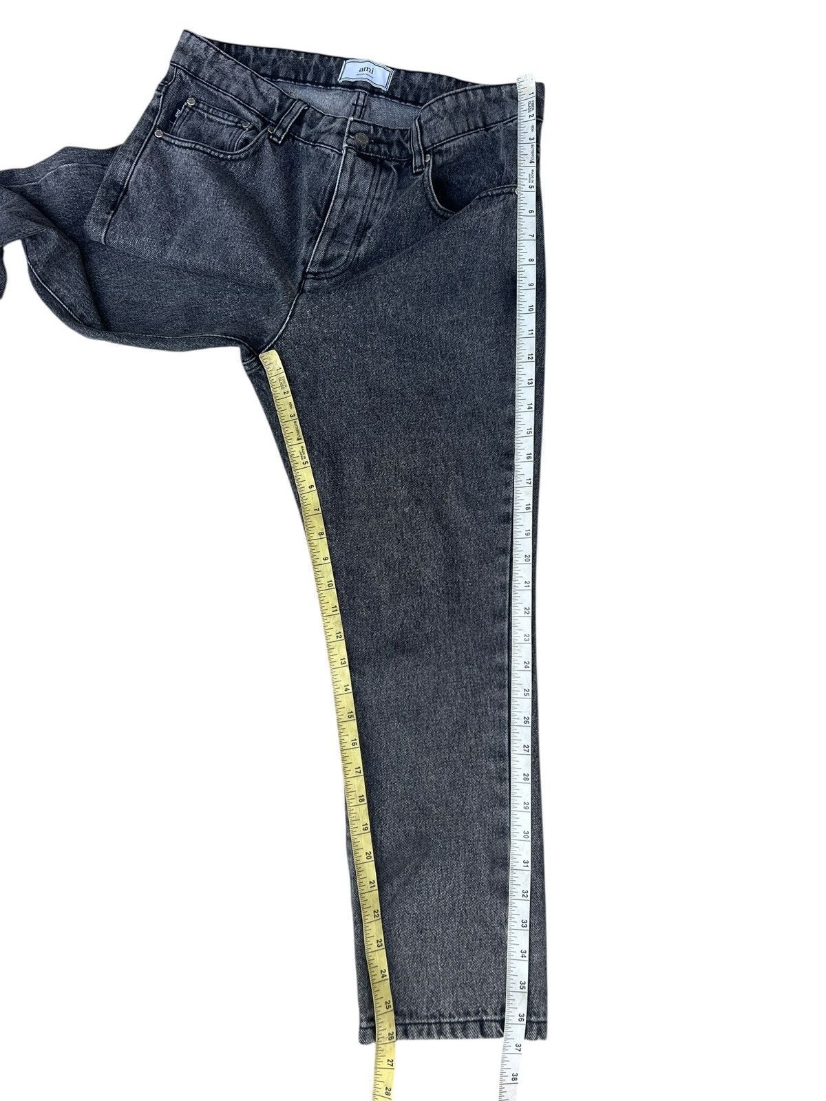 AMI AMI Made in Portugal Black Denim Cropped Jeans Size US 30 / EU 46 - 4 Thumbnail