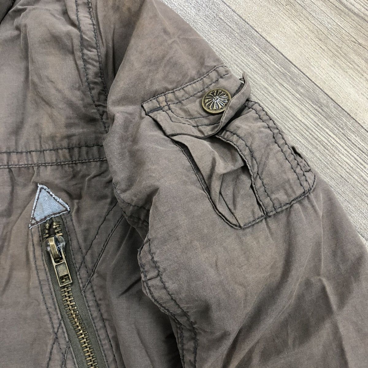 If Six Was Nine 2000s Type Air Force 07 Washed Bondage Lgb Goa Bono Jacket Size US L / EU 52-54 / 3 - 5 Thumbnail