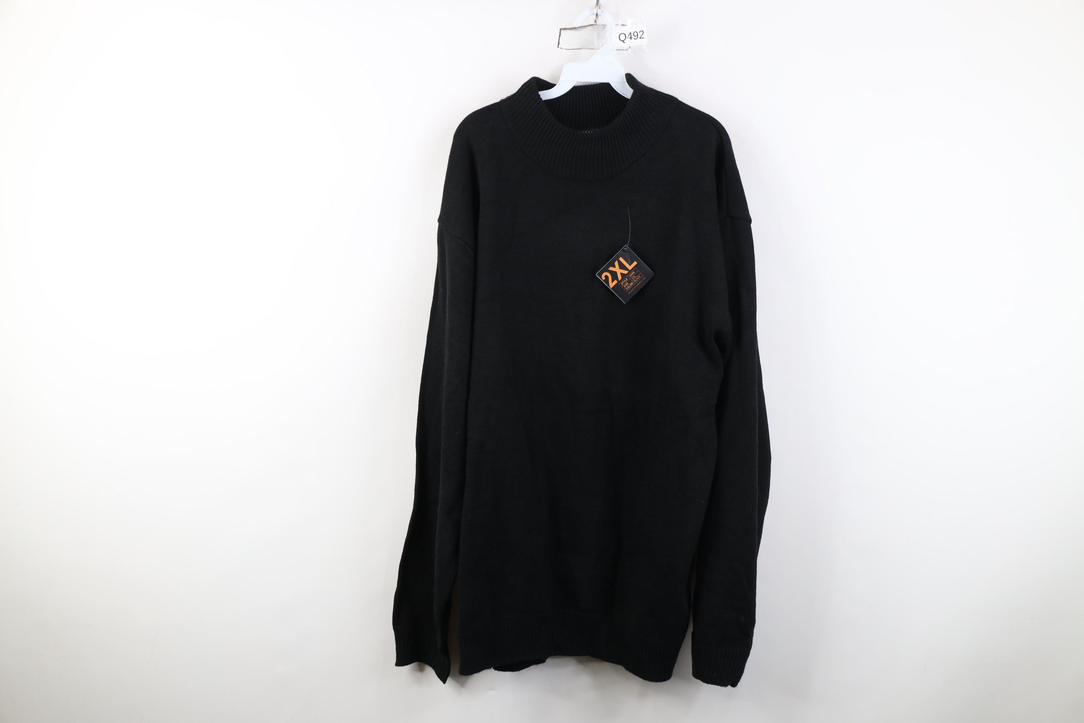 Vintage Deadstock Vintage 90s Y2K Streetwear Mock Neck Knit Sweater Size US XXL / EU 58 / 5 - 1 Thumbnail