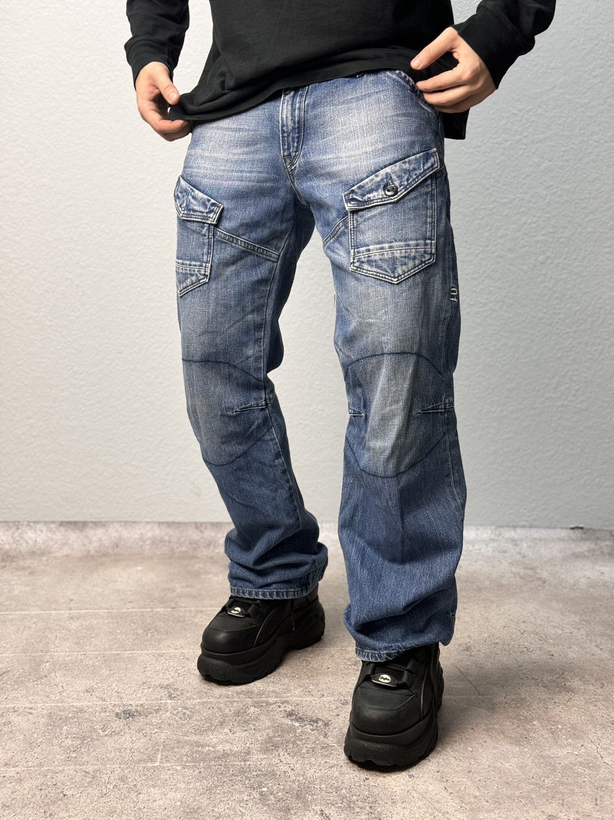 If Six Was Nine × Japanese Brand × Yohji Yamamoto VTG Yohji Yamamoto Junya Watanabe Style Bondage Cargo Pants Size US 30 / EU 46 - 5 Thumbnail