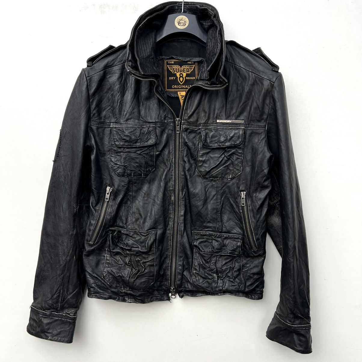 Superdry Super dry leather jacket vintage Size US L / EU 52-54 / 3 - 1 Thumbnail