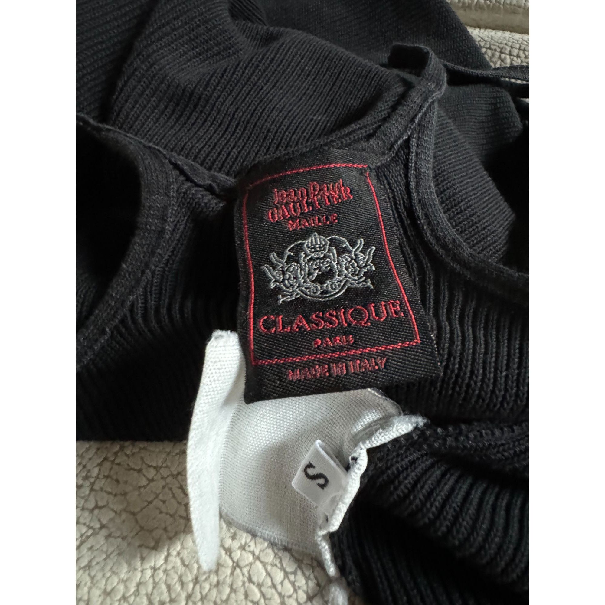 Jean Paul Gaultier Black Ribbed Knit Top Size S / US 4 / IT 40 - 5 Thumbnail
