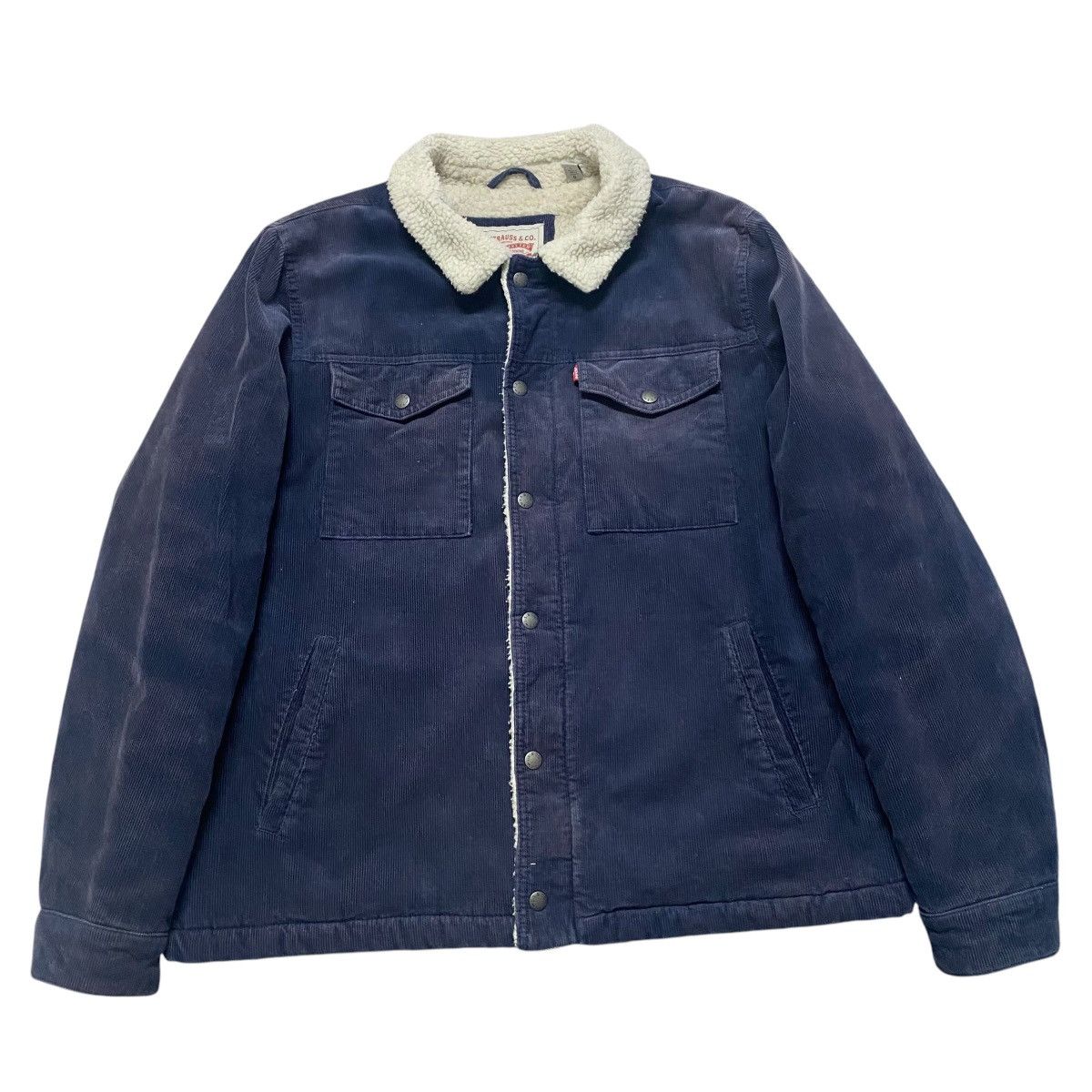 Levi's Levis Corduroy Sherpa Jacket Distressed Size US L / EU 52-54 / 3 - 4 Thumbnail