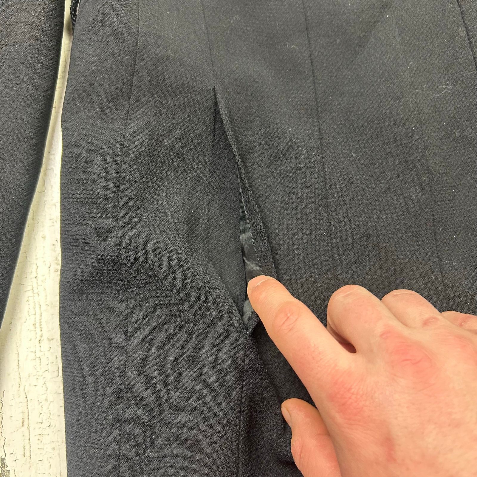 Louis Feraud × Vintage Vintage Black Louis Feraud Long Sleeve Women's Blazer Coat Size L / US 10 / IT 46 - 8 Thumbnail