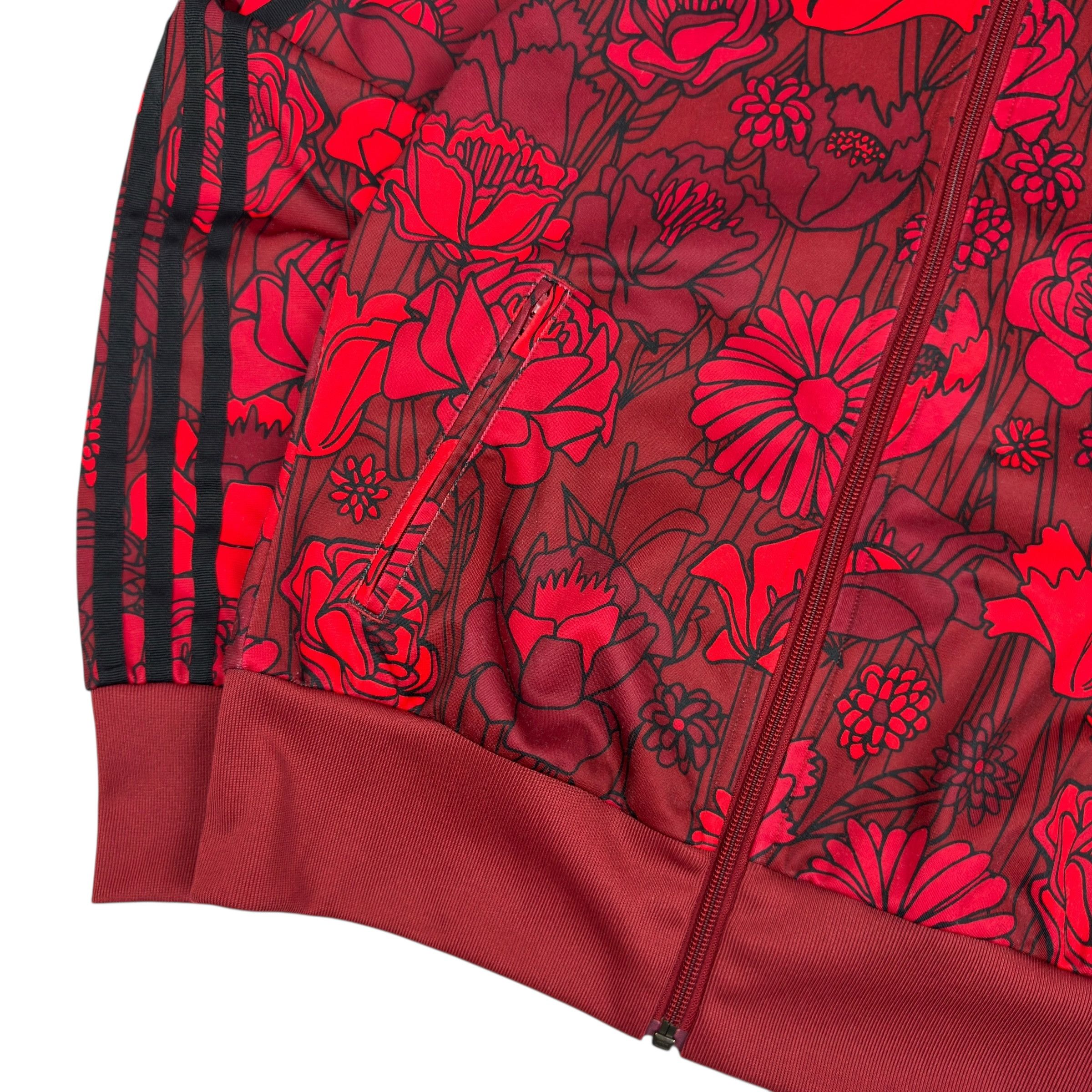 Adidas Adidas Originals Firebird Women's Red Floral Track Jacket S Size S / US 4 / IT 40 - 8 Thumbnail