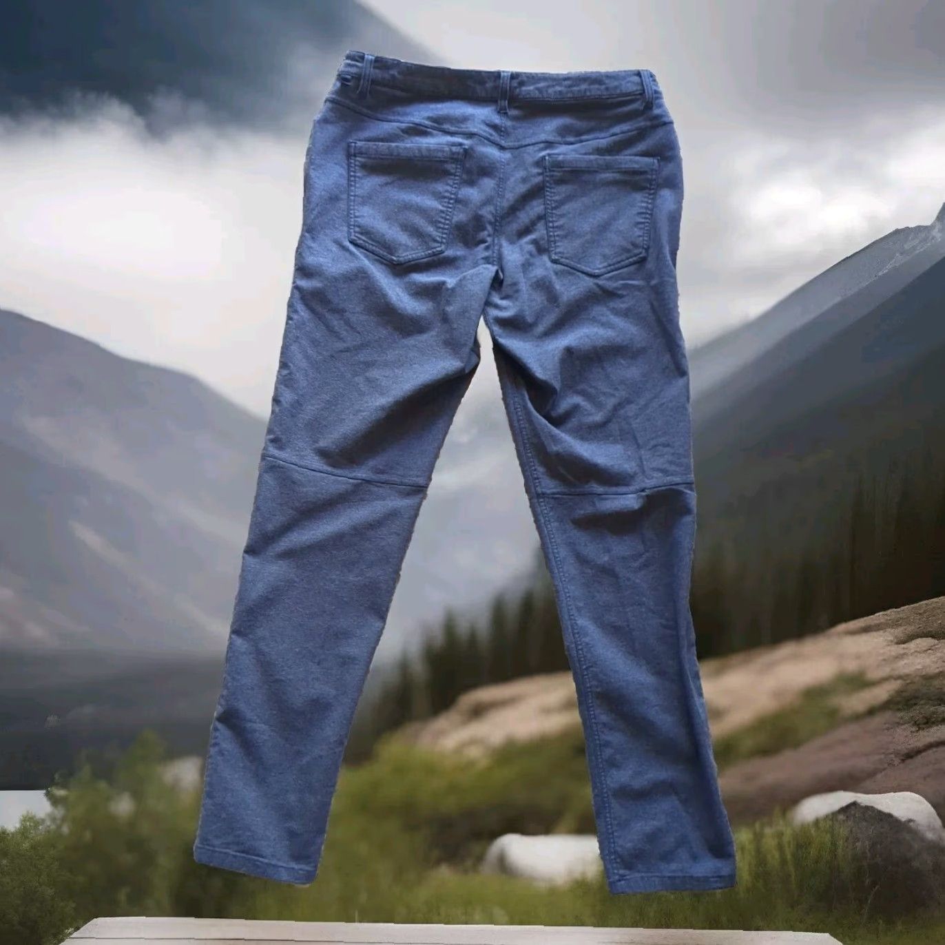 Lululemon LULULEMON Pants Trouser Blue 34 Slim Tapered 32 Inseam Flat Front 5-Pocket Chino Casual Workwear Men Size US 34 / EU 50 - 3 Thumbnail