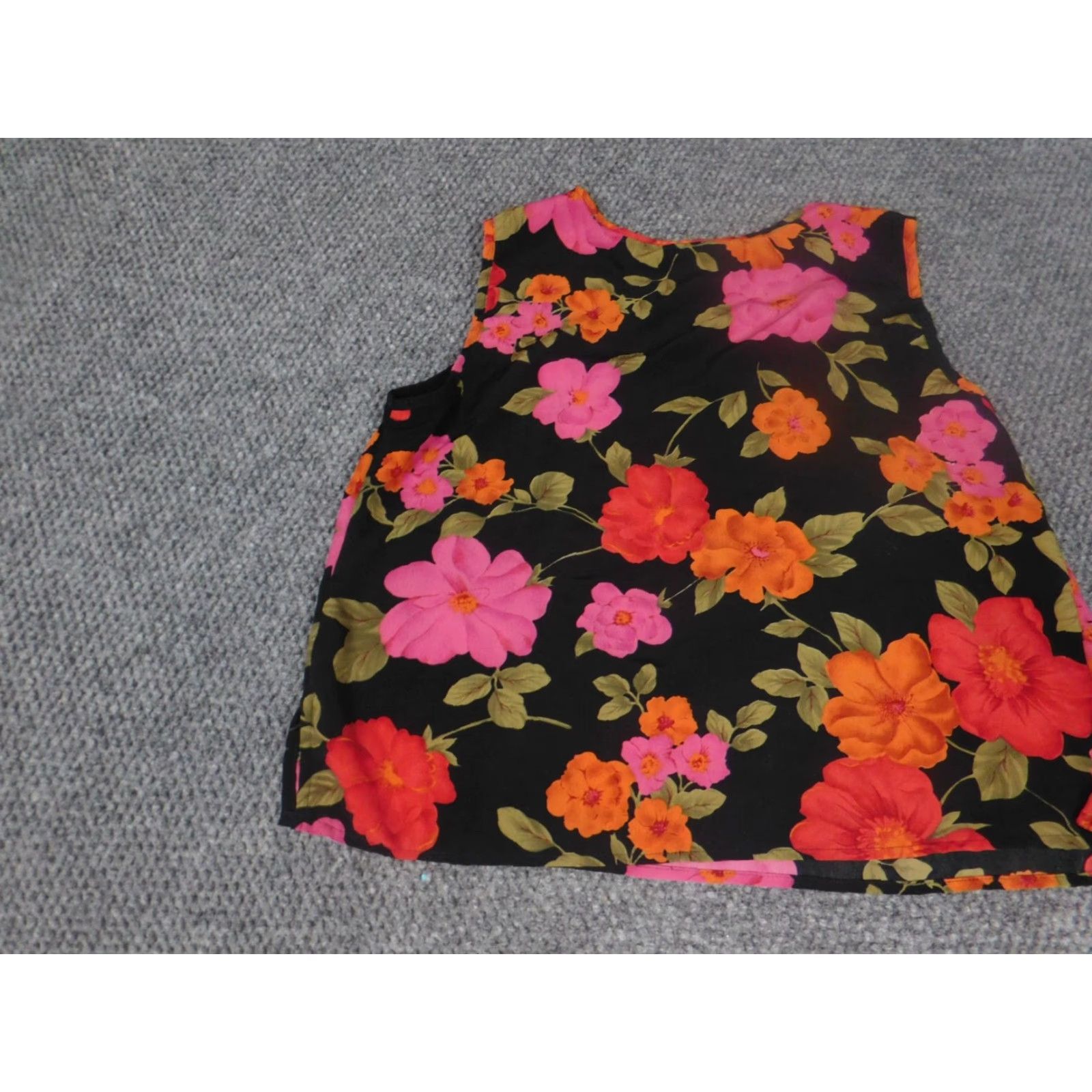 Essentials Modern Essentials Blouse Womens M Black Floral Short Sleeve Crew Neck Pullover Casual Polyester Regular Basic Size M / US 6-8 / IT 42-44 - 7 Thumbnail
