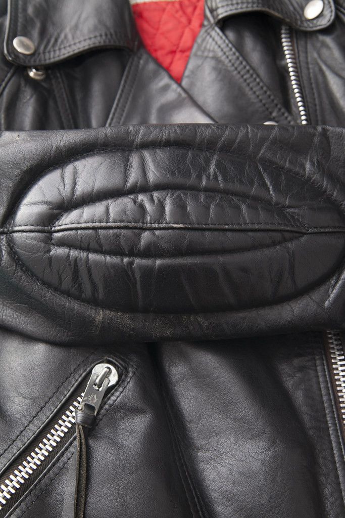 Vintage 1980's Damen Leather biker jacket Size S / US 4 / IT 40 - 6 Thumbnail