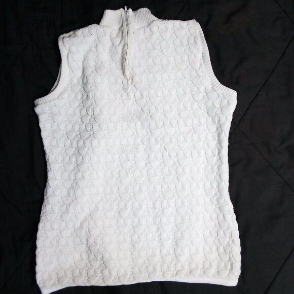Vintage Vintage 60s Polyester Sweater Vest White Size M / US 6-8 / IT 42-44 - 3 Thumbnail