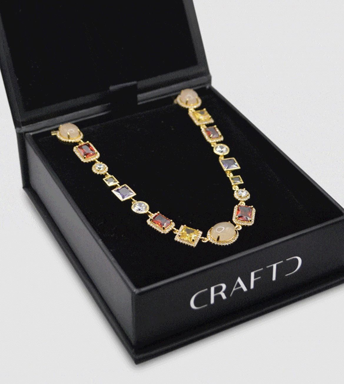 送料関税込【CRAFTD London】GEMSTONE NECKLACE☆(2色) 国内発送 Jewelry CRAFTD London Gemstone Necklace - gold- Brand New