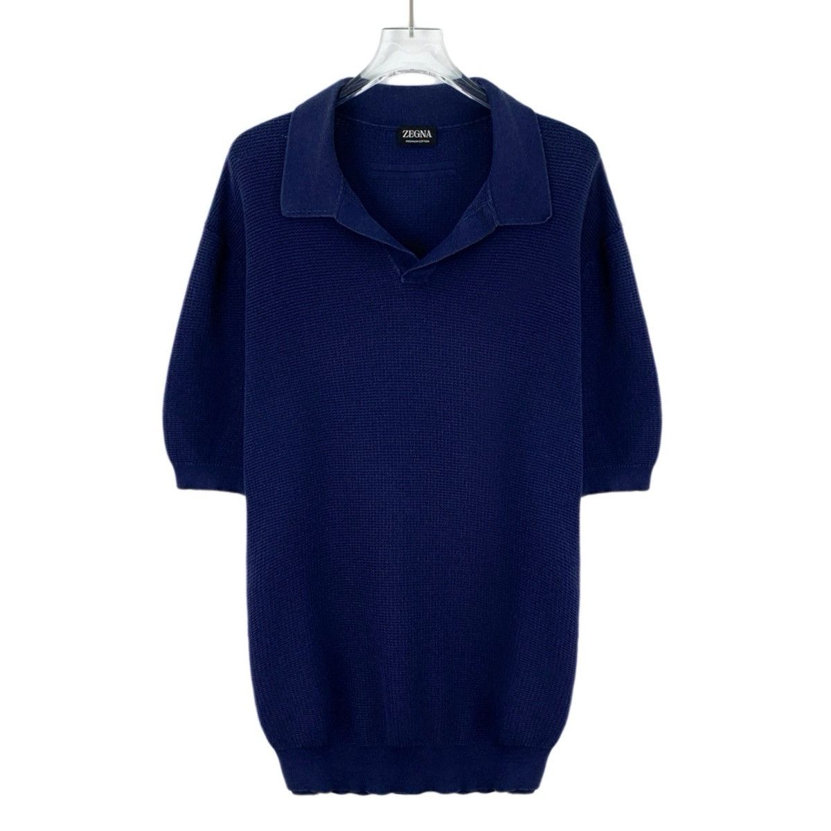 Z Zegna Zegna Cotton Collared Short Sleeve Knit Sweater K26WX Size US XL / EU 56 / 4 - 1 Thumbnail